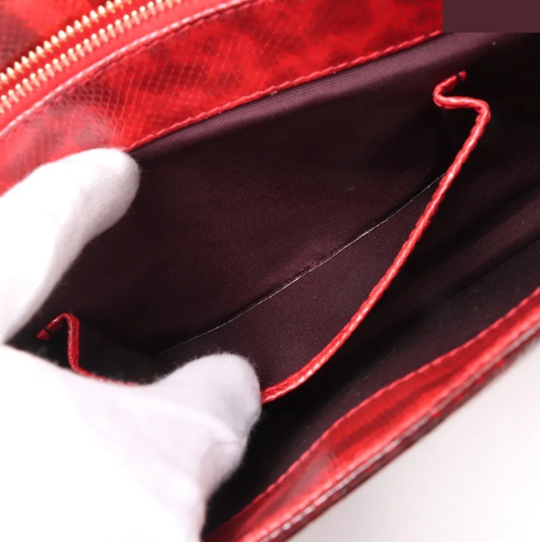 Unused, with dust bag: Serpenti Forever Python Chain Shoulder Bag — view 6