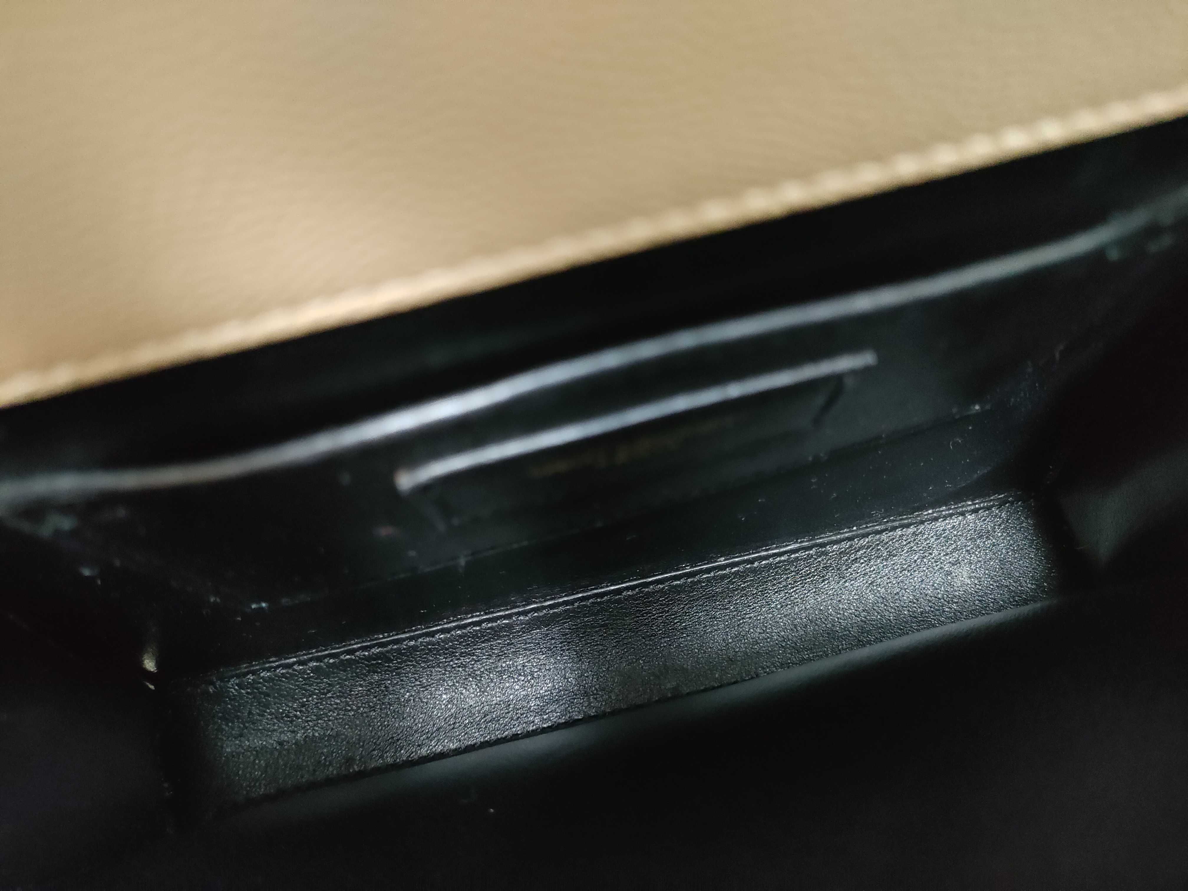 Cassandra Leather 2-Way Handbag, Beige — view 13