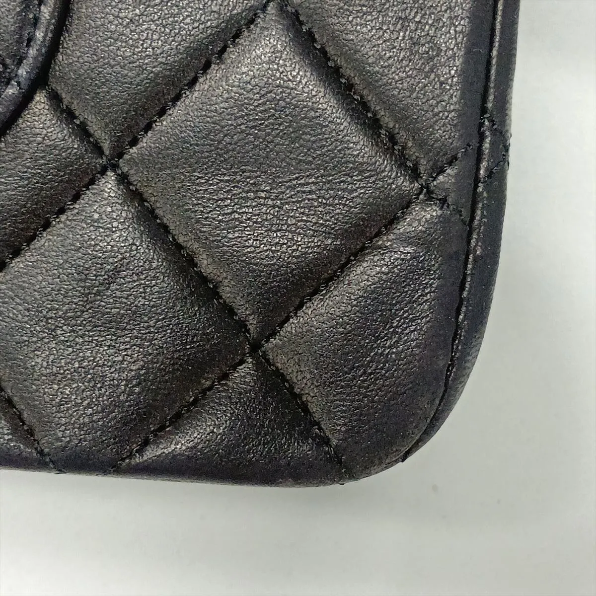 Matelassé 25 Lambskin Double Flap Double Chain Bag, Black with Gold Hardware, 0463919, Serial Number 0-series, A01112 — view 13