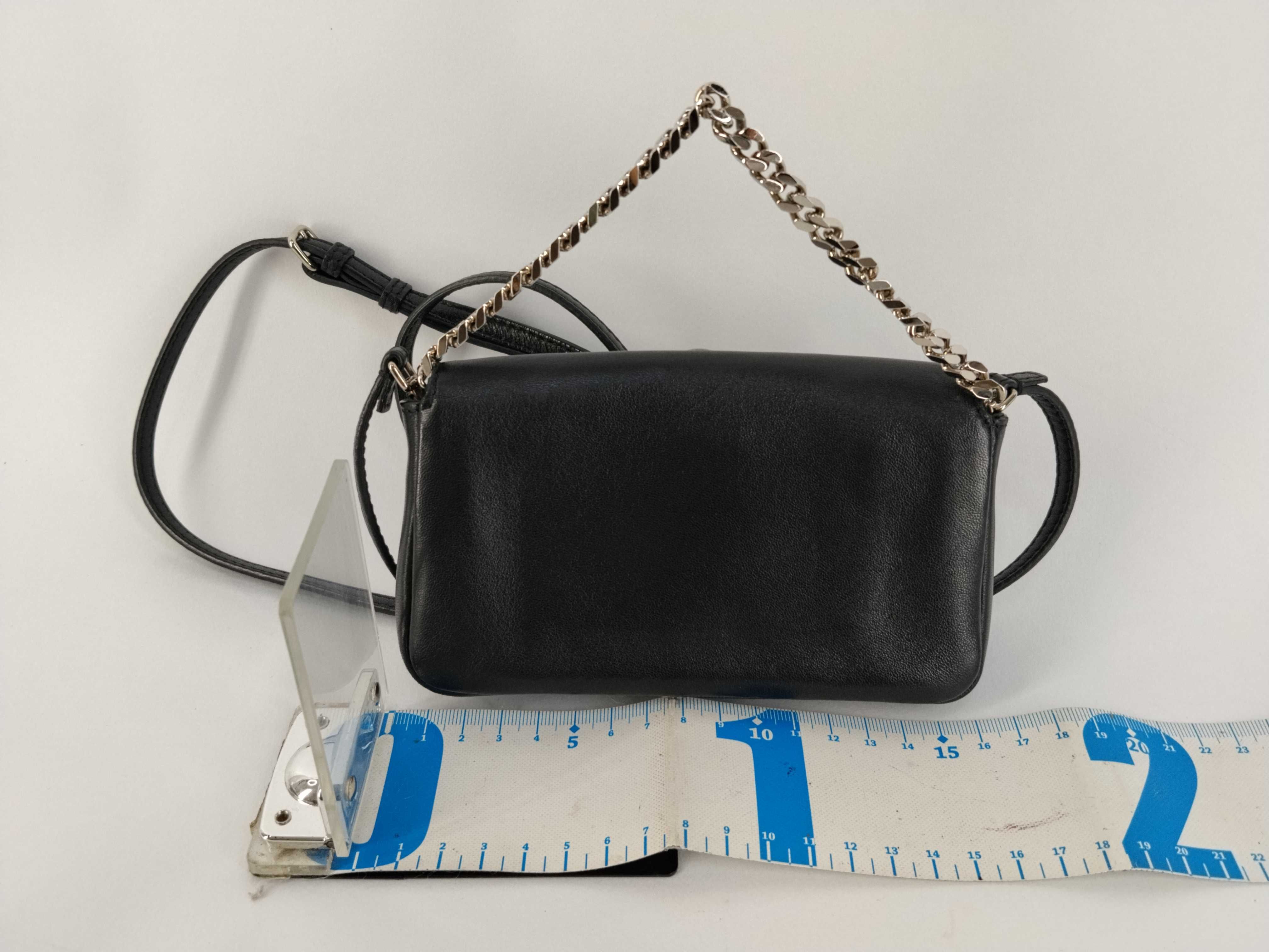 Monster Micro Bucket Leather Curb Chain Black 2-way Shoulder Bag Handbag — view 2