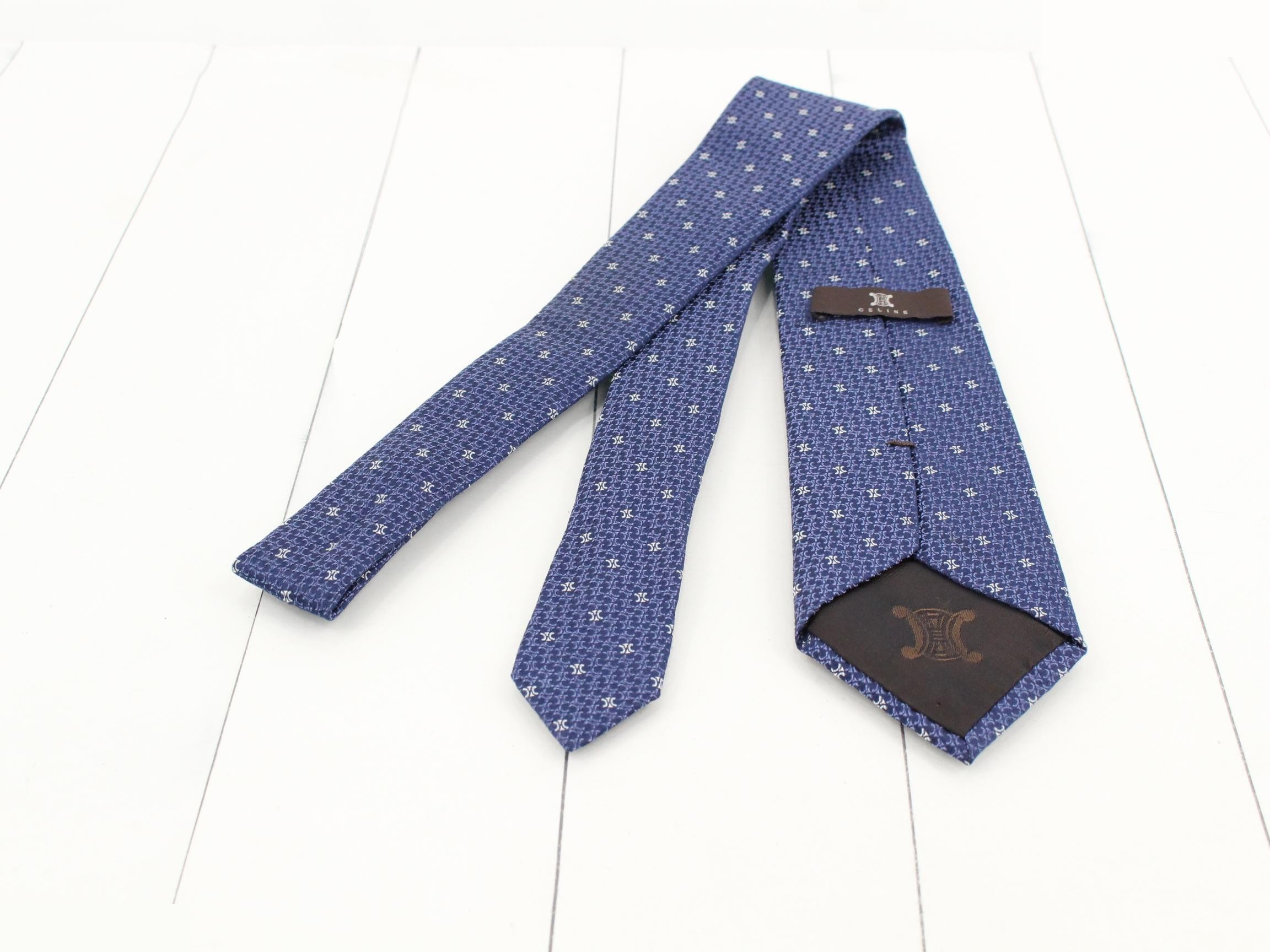 Silk tie, blue tones — view 2