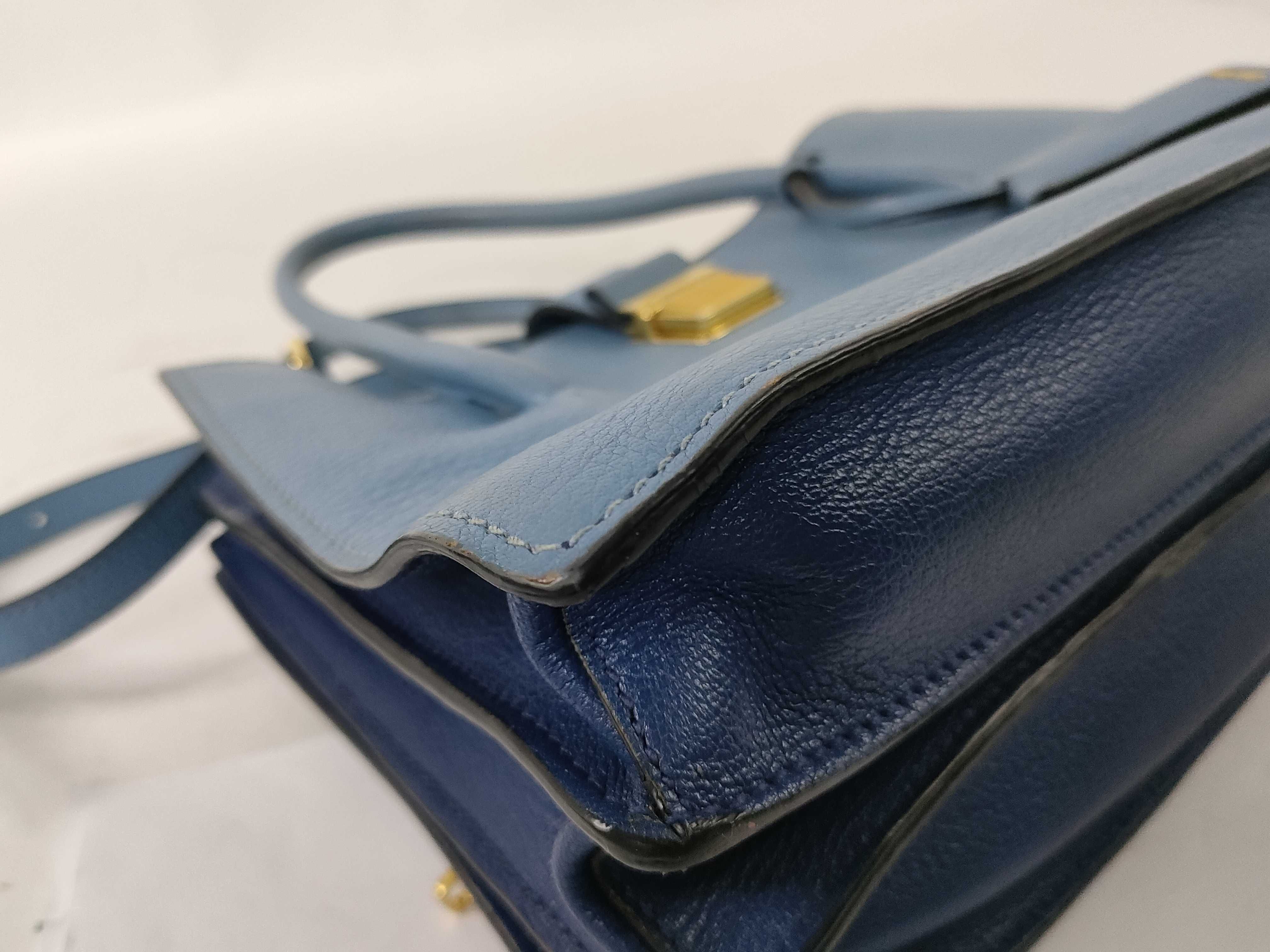 Madras Handbag, Blue — view 7