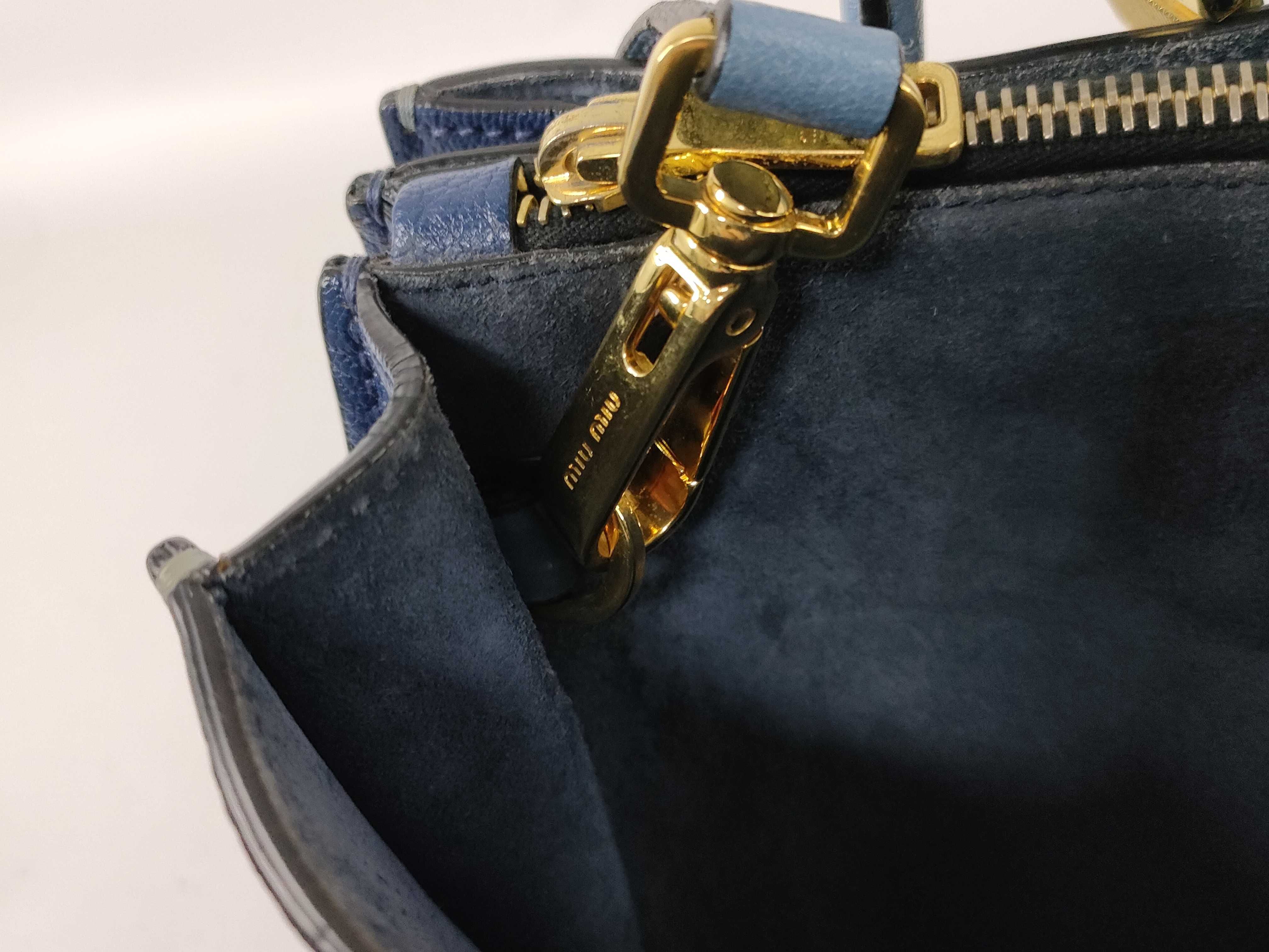 Madras Handbag, Blue — view 9