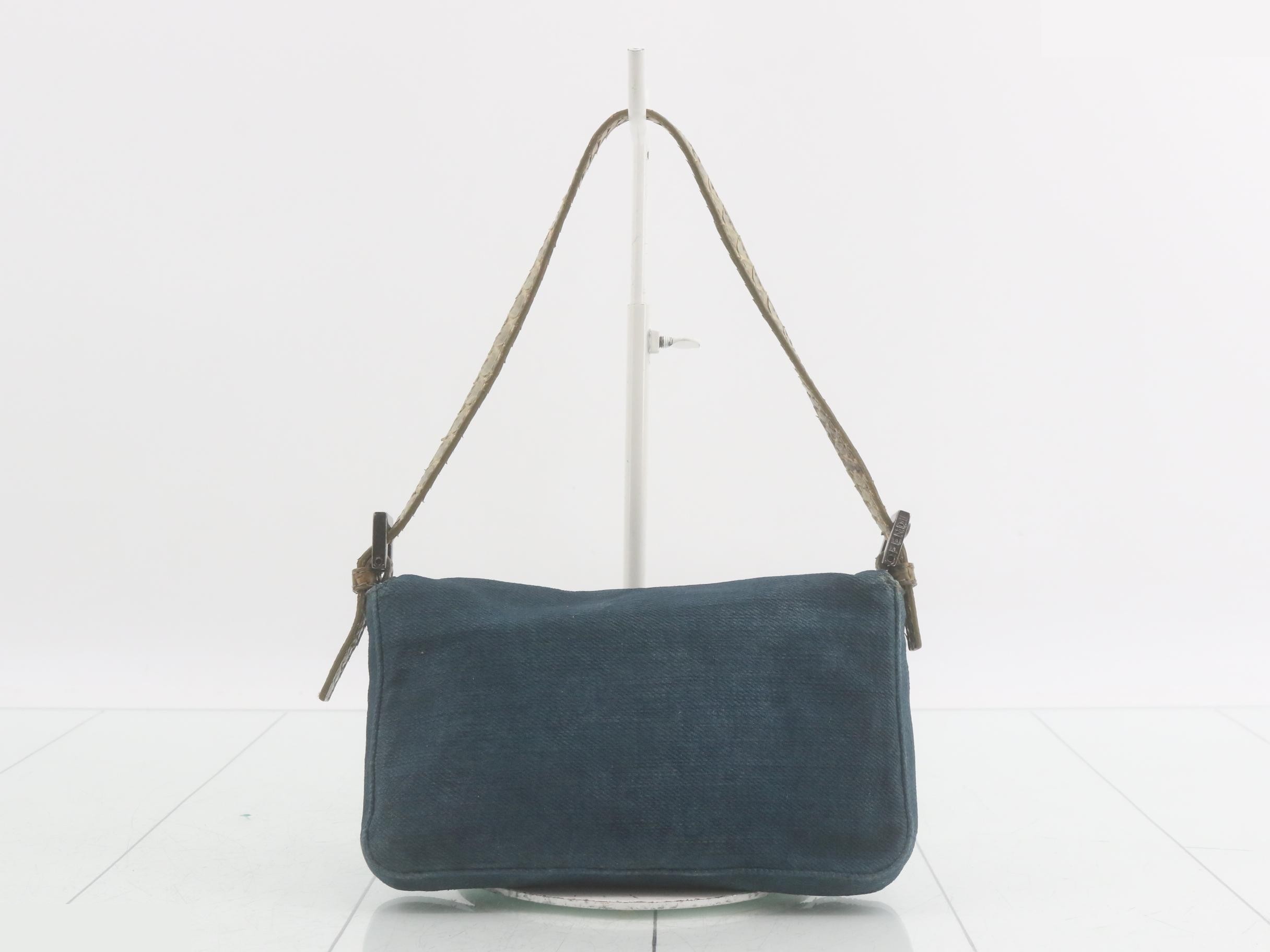 Denim Python Mamma Bucket Handbag — view 2