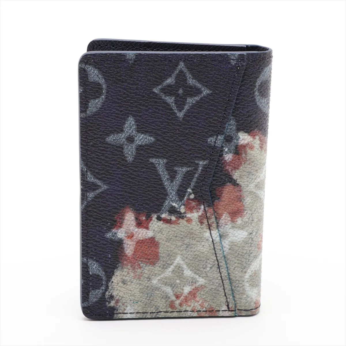 Monogram Bleach Organizer de Poche, Model No. 9, Navy, Card Case, M82828, RFID detected. — view 2