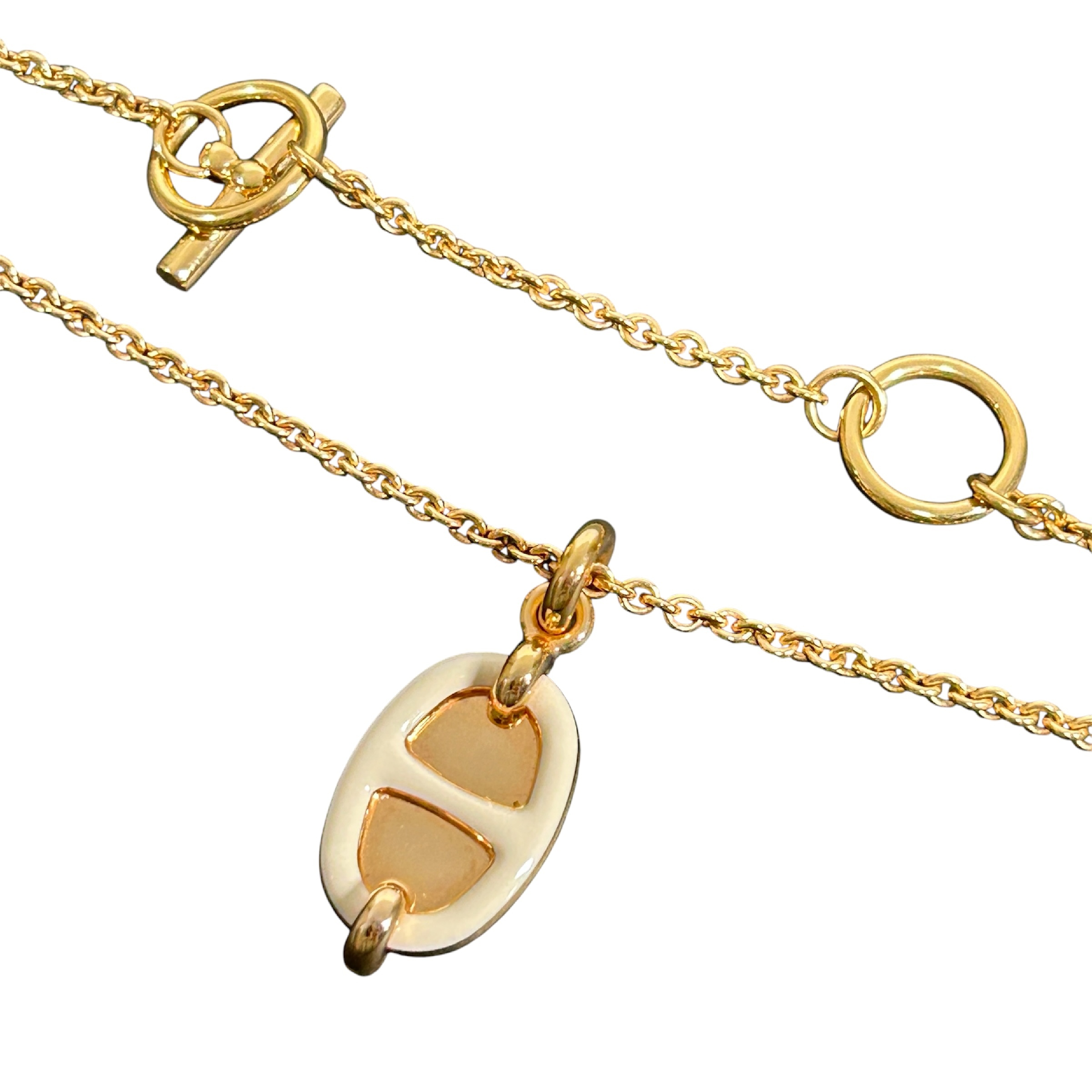 Mini Maillon Chaine d'Ancre Necklace GD 02 94 Total length 48cm Width 1.3cm Gold color Made in France Necklace