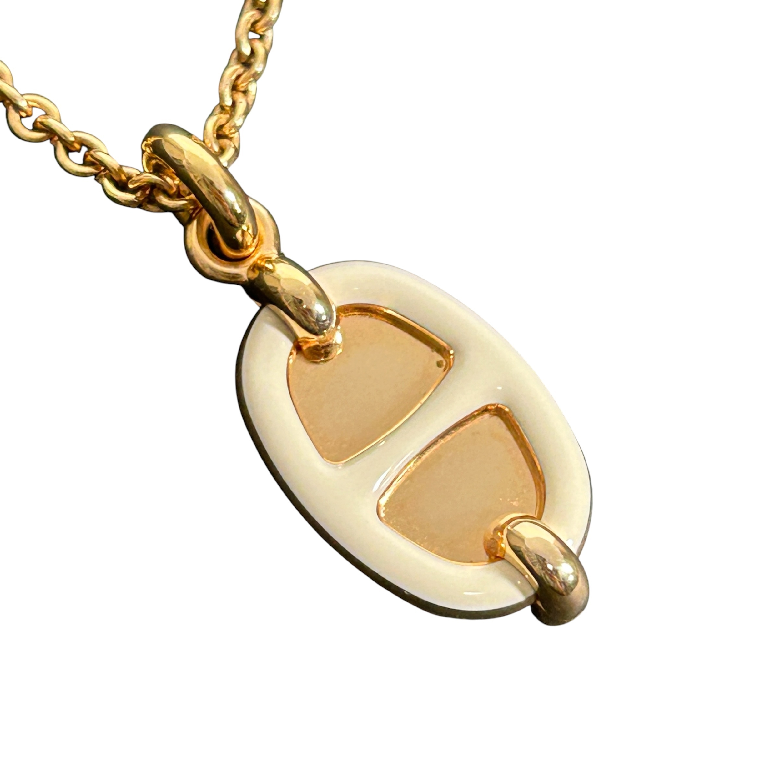 Mini Maillon Chaine d'Ancre Necklace GD 02 94 Total length 48cm Width 1.3cm Gold color Made in France Necklace — view 3