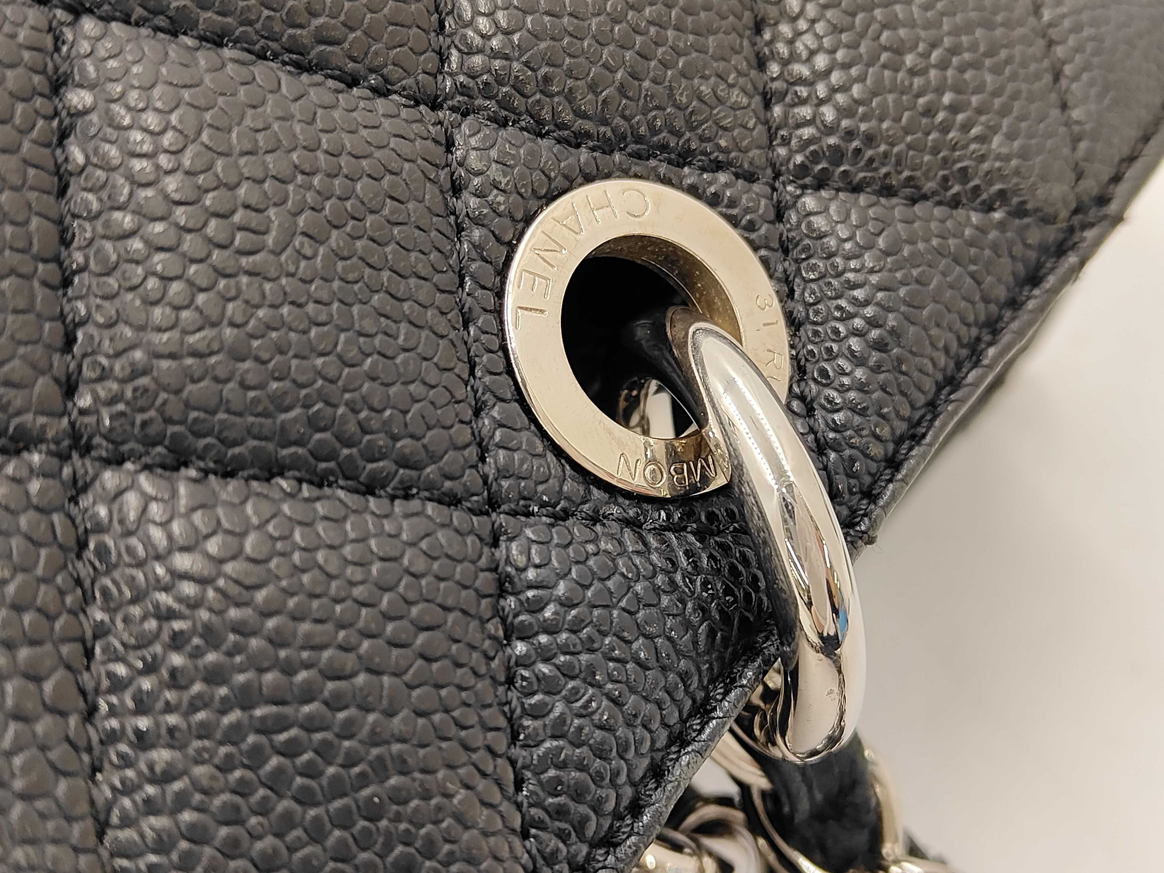 GST Tote Caviar Leather Black Tote Bag — view 7