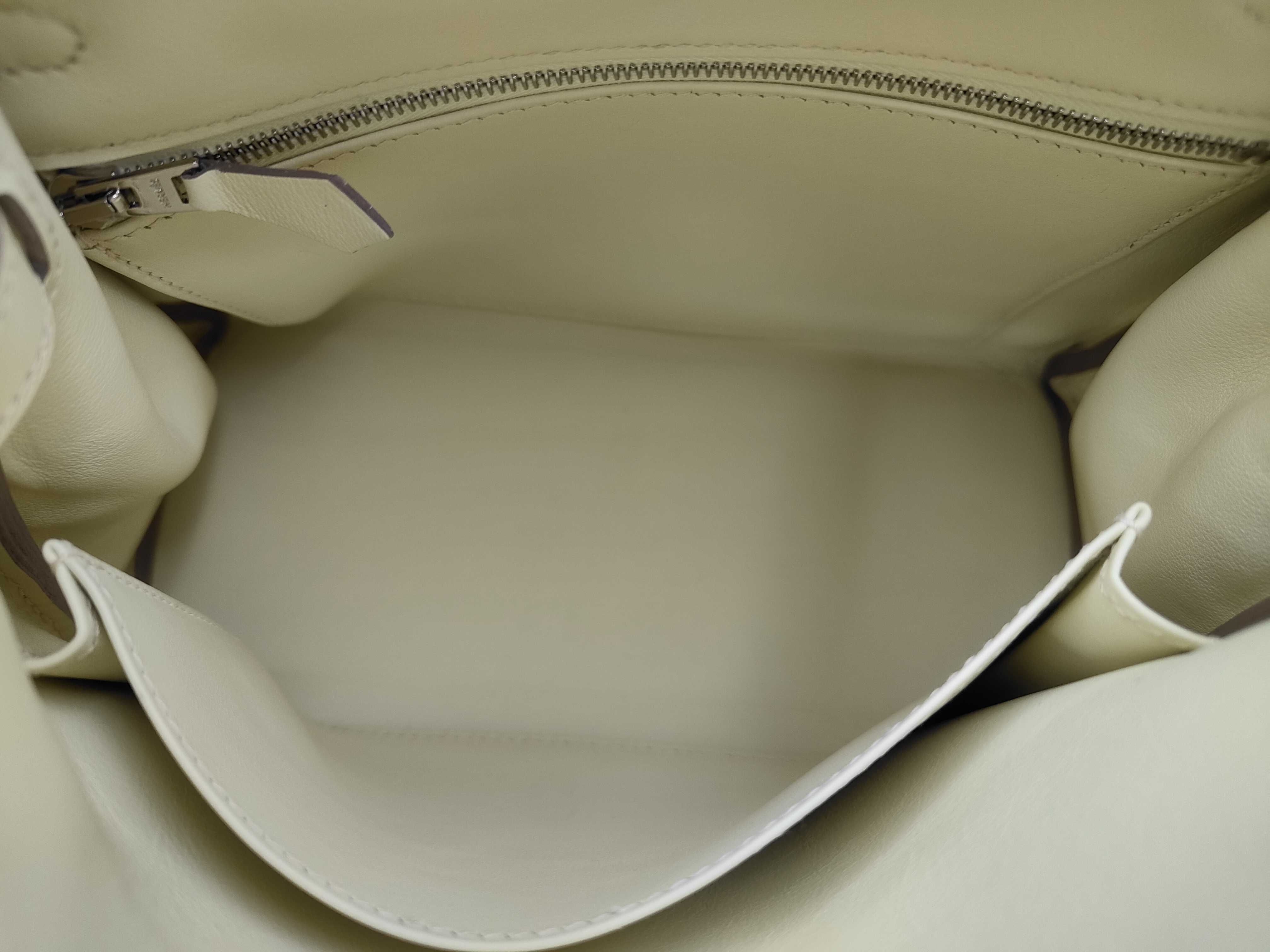 Kelly 25 Swift Leather Jaune Milton Silver Hardware W Stamp Handbag — view 8