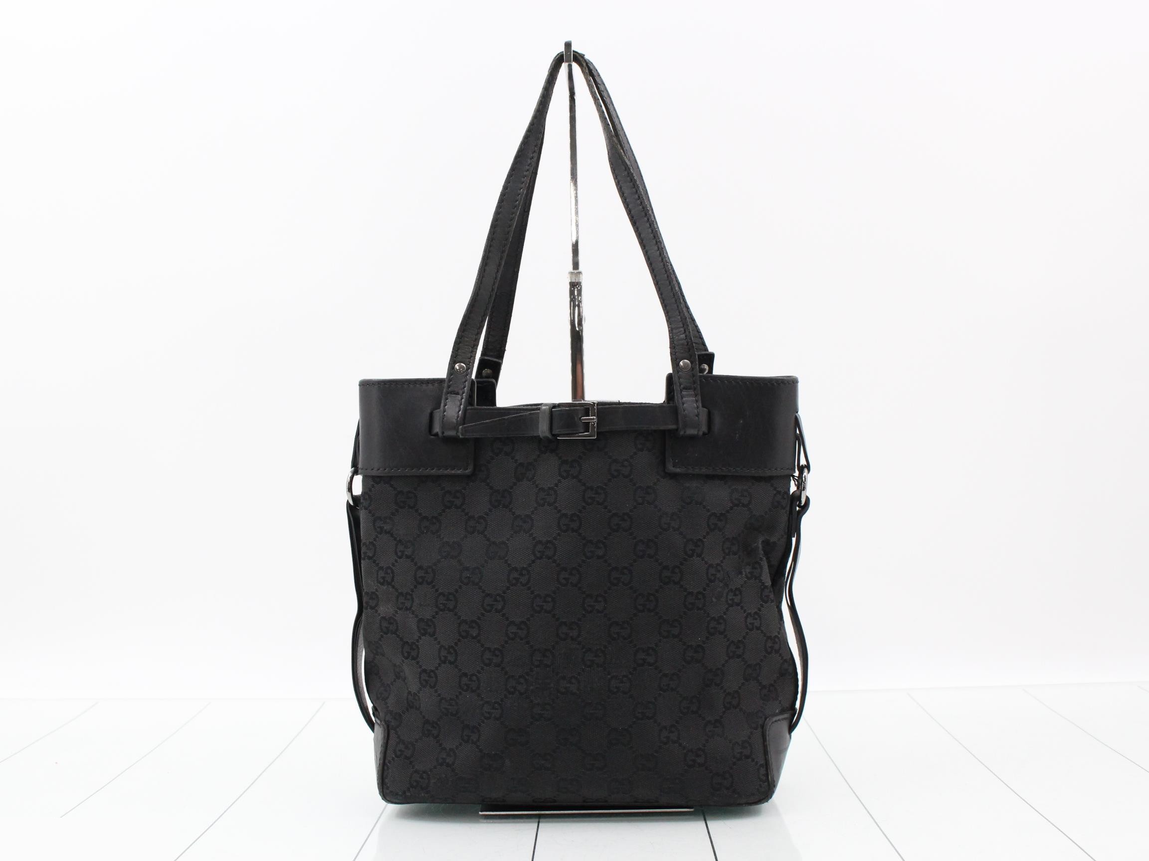 GG Canvas Tote Bag, Black — view 2
