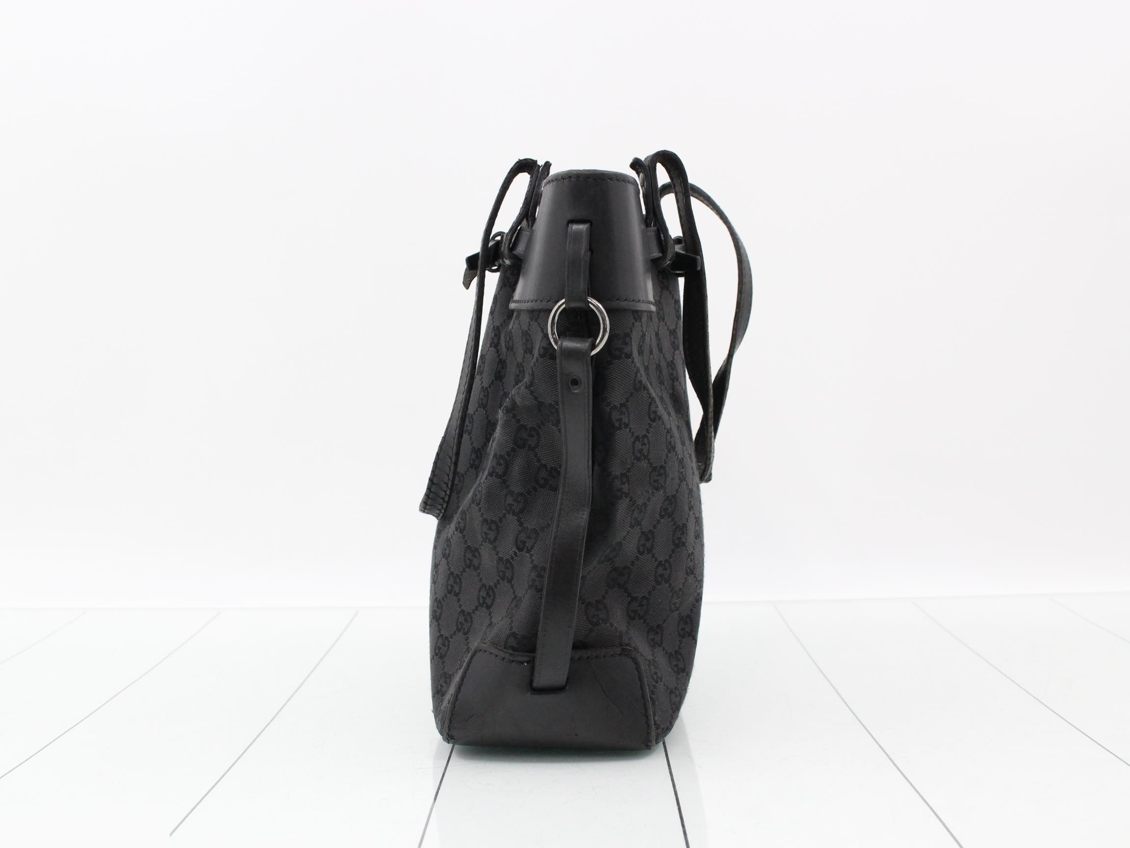 GG Canvas Tote Bag, Black — view 3