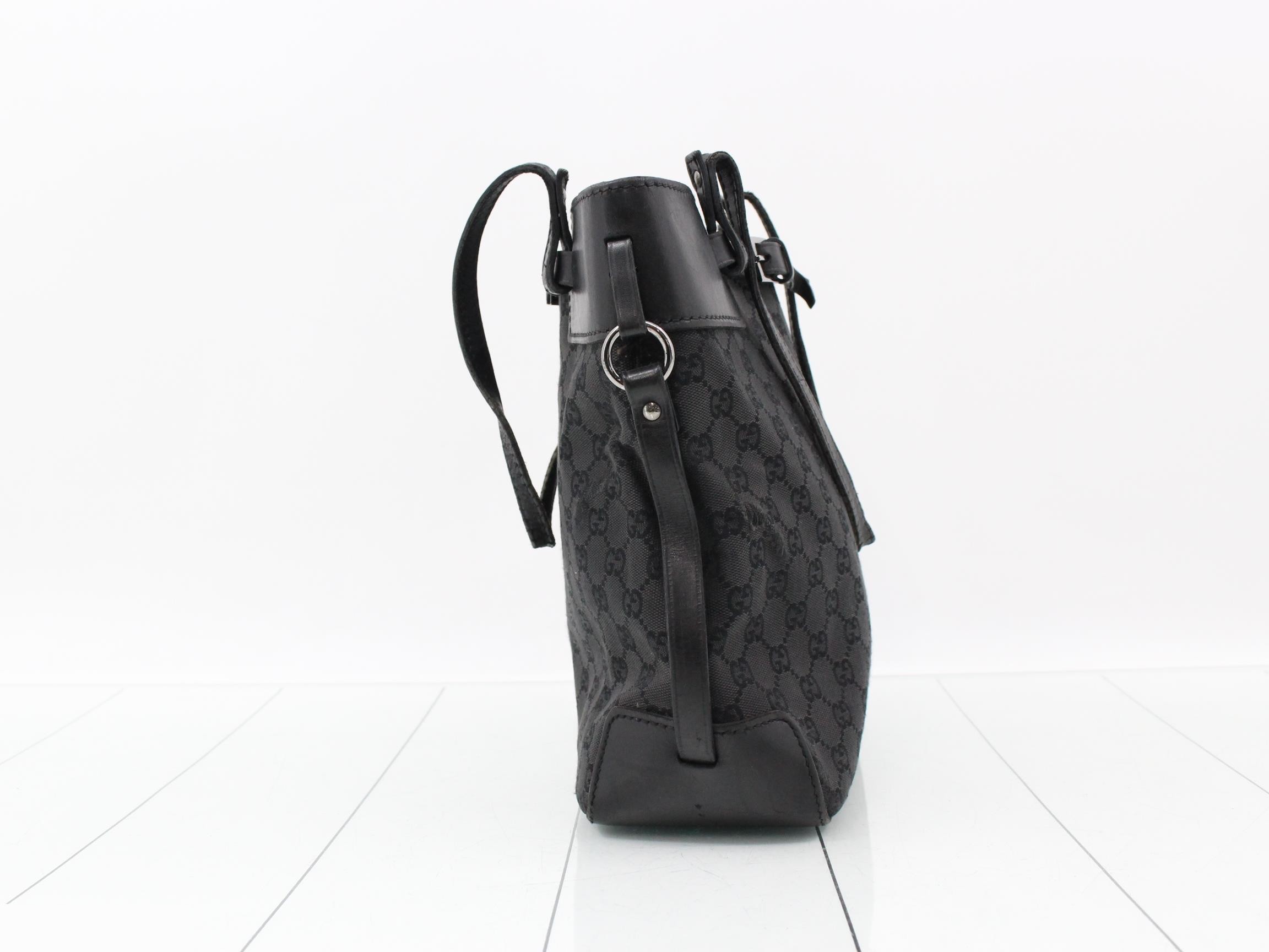 GG Canvas Tote Bag, Black — view 4