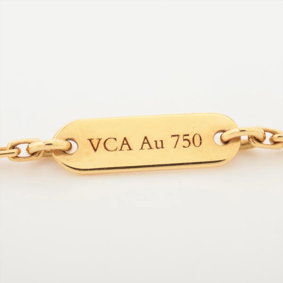 Vintage Alhambra Shell Necklace, 750 (Yellow Gold), 4.9g, JE049880. Shell shows some cloudiness, — view 4