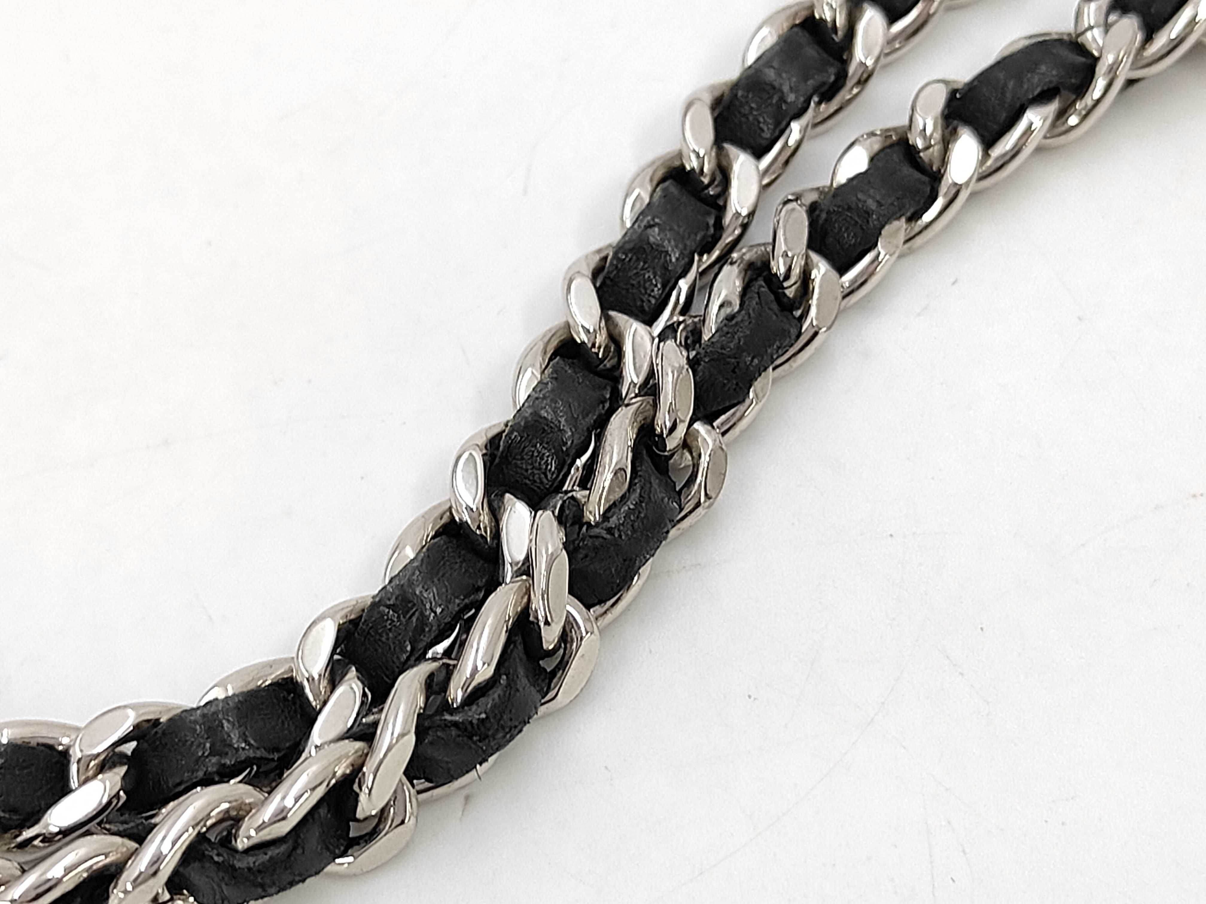Cambon Matelassé Coco Mark Leather Chain Shoulder Wallet Bag — view 6