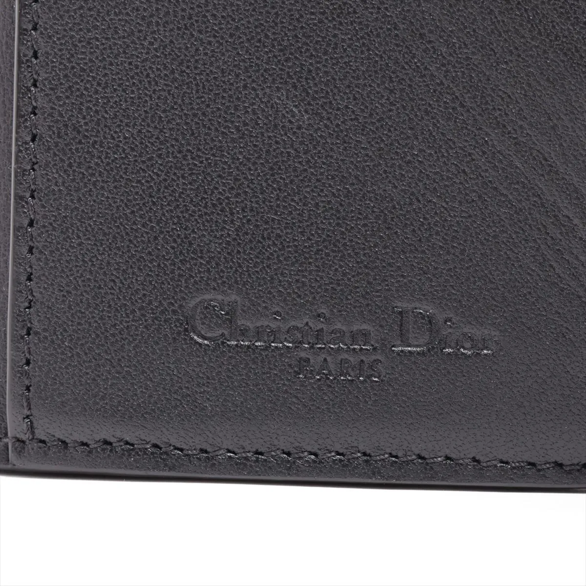 Lady Dior Cannage Leather Compact Wallet, Black — view 8