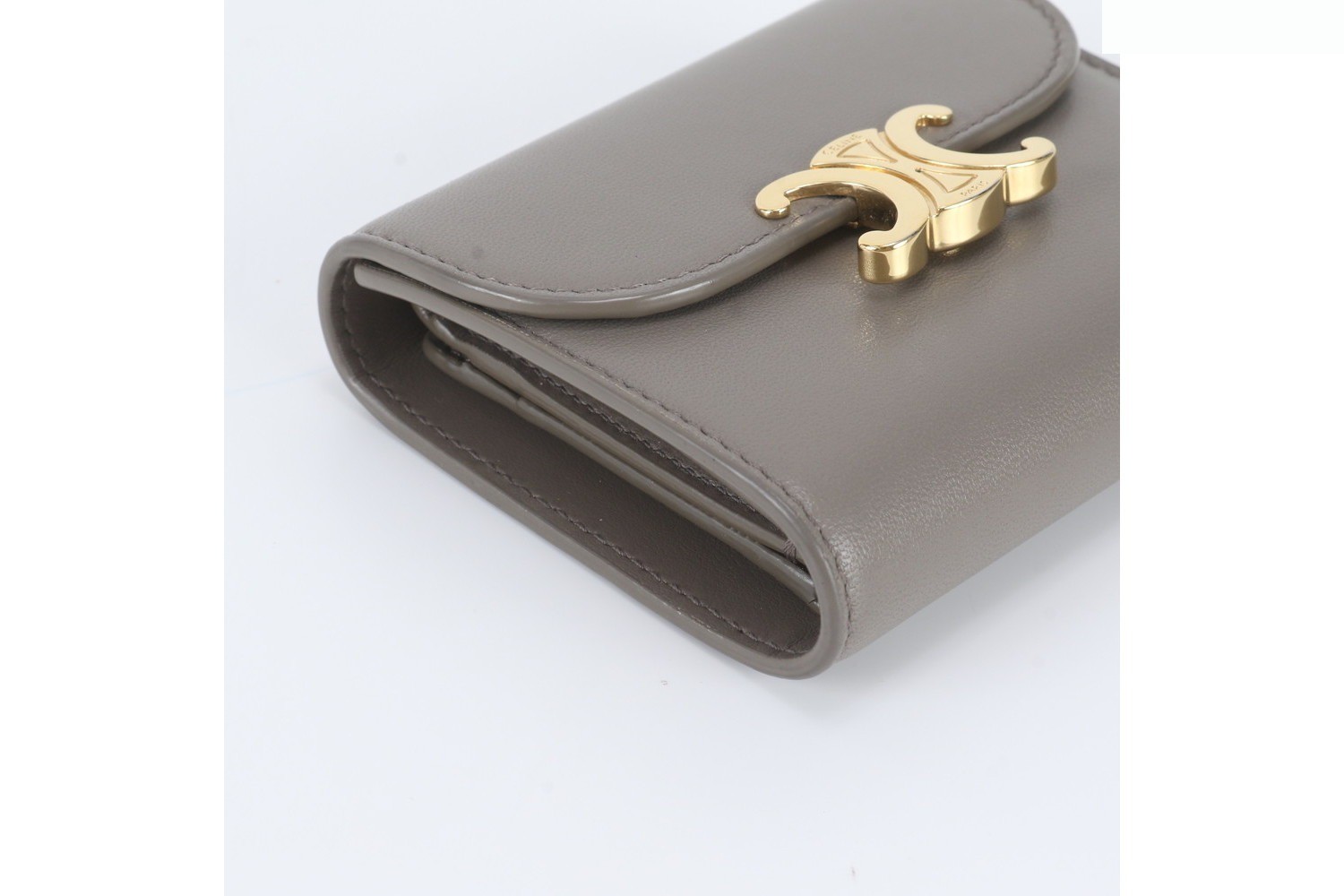 Small Flap Wallet, Triomphe Leather, Tri-fold Wallet — view 4
