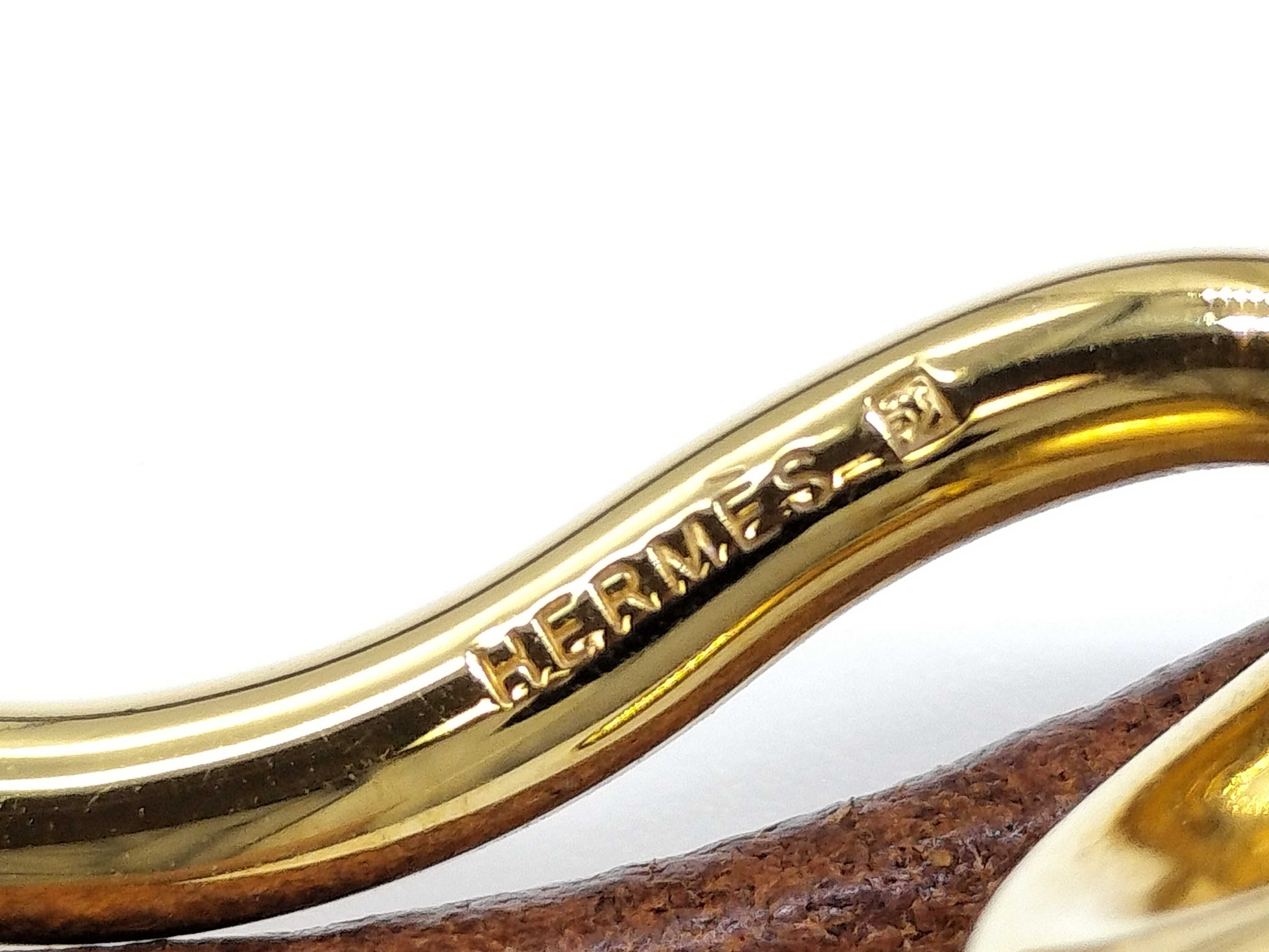 Jumbo Leather Gold Choker Bracelet/Bangle — view 4