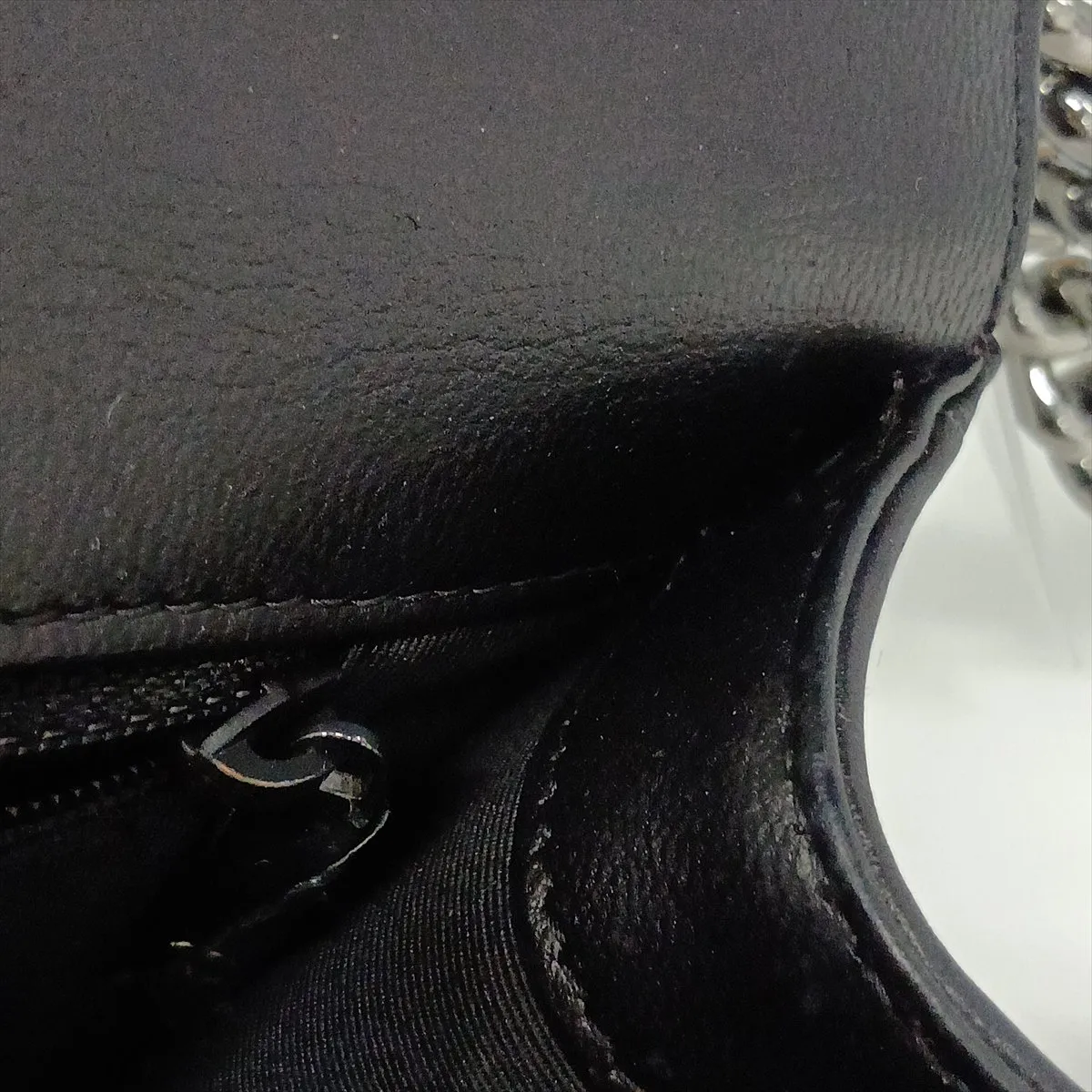 Boy Chanel 28 Large Patent Leather Chain Shoulder Bag, Black with Silver Hardware, 19669943, Serial Number 19-series, A92193 — view 14