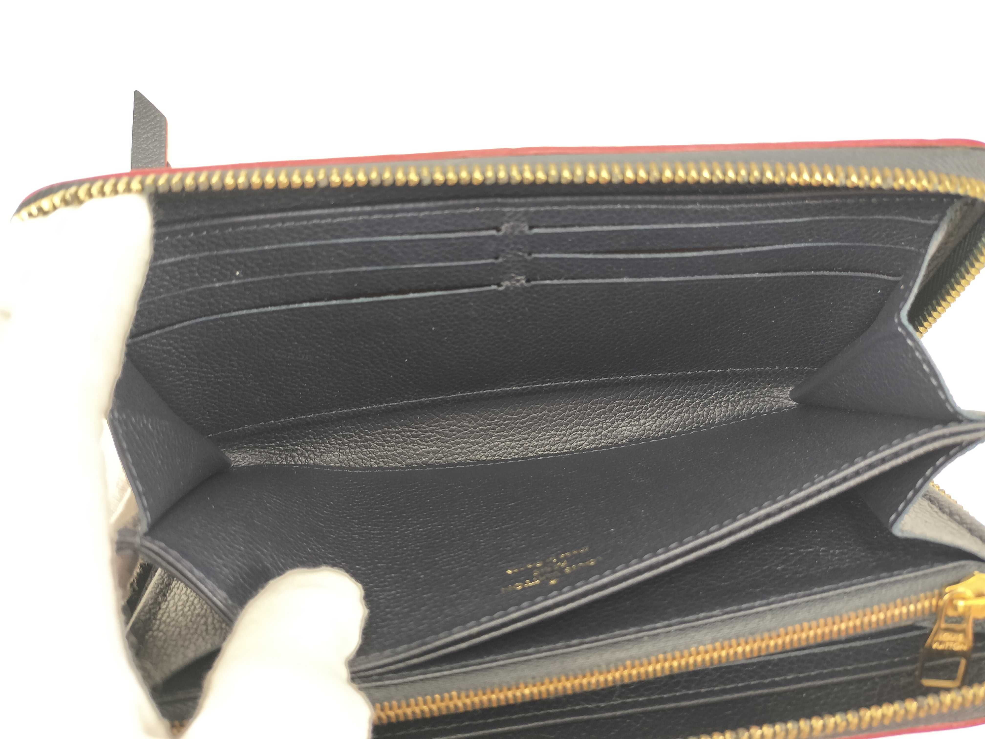 Monogram Empreinte Zippy Wallet Navy x Red — view 9