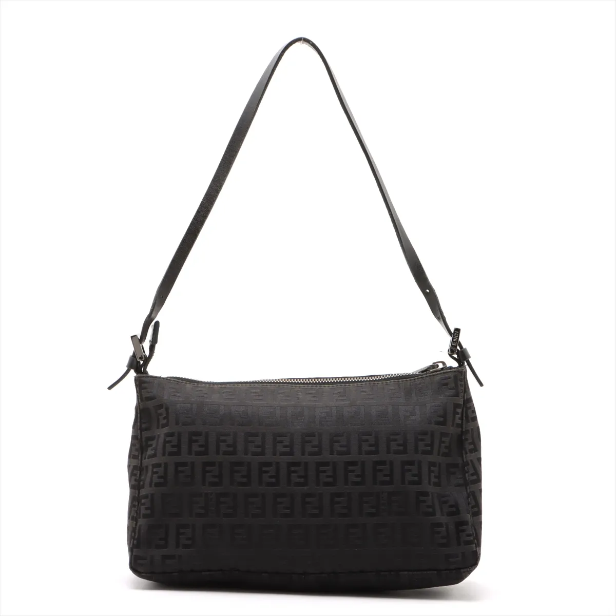 Zucchino Canvas x Leather Handbag, Gray x Black — view 2