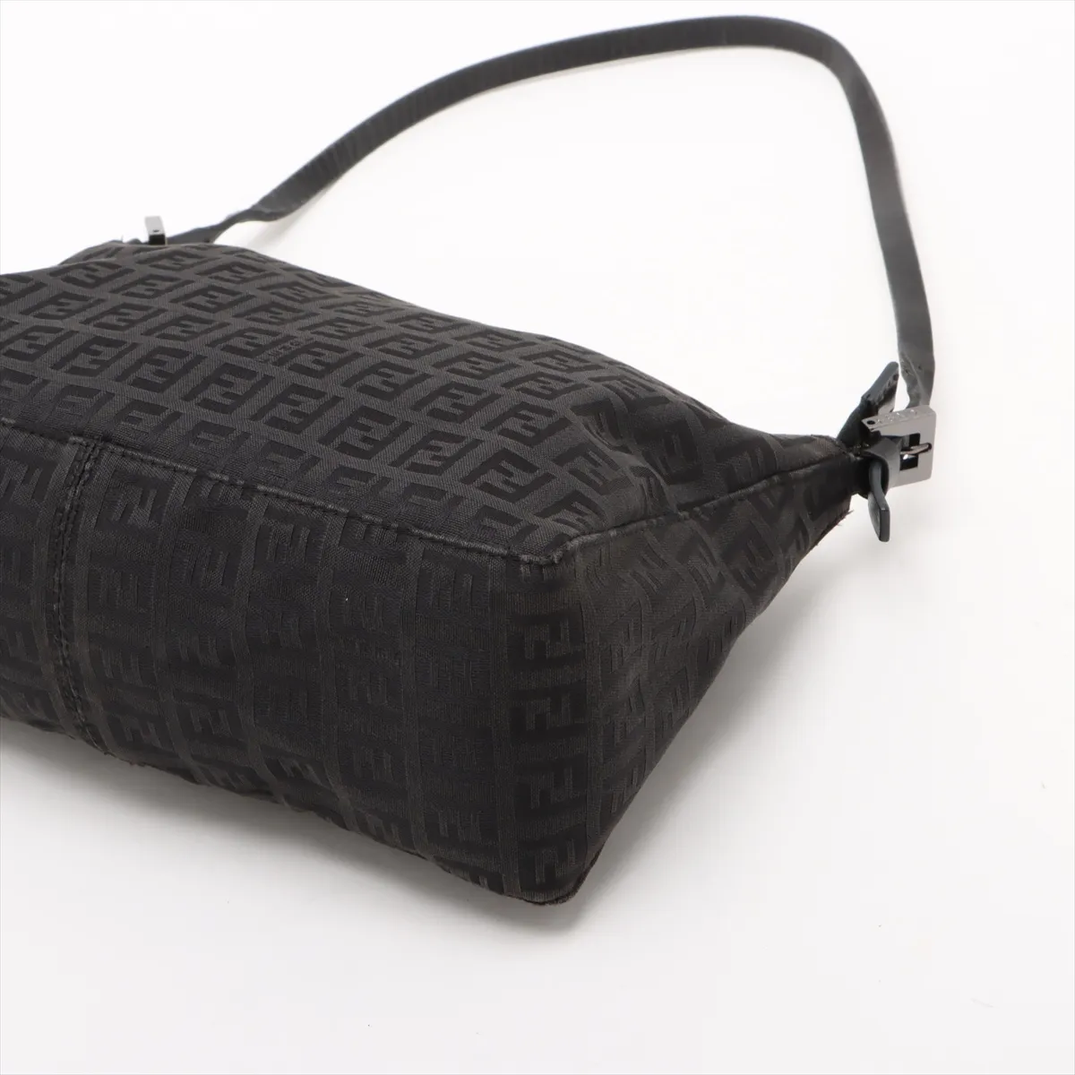 Zucchino Canvas x Leather Handbag, Gray x Black — view 3