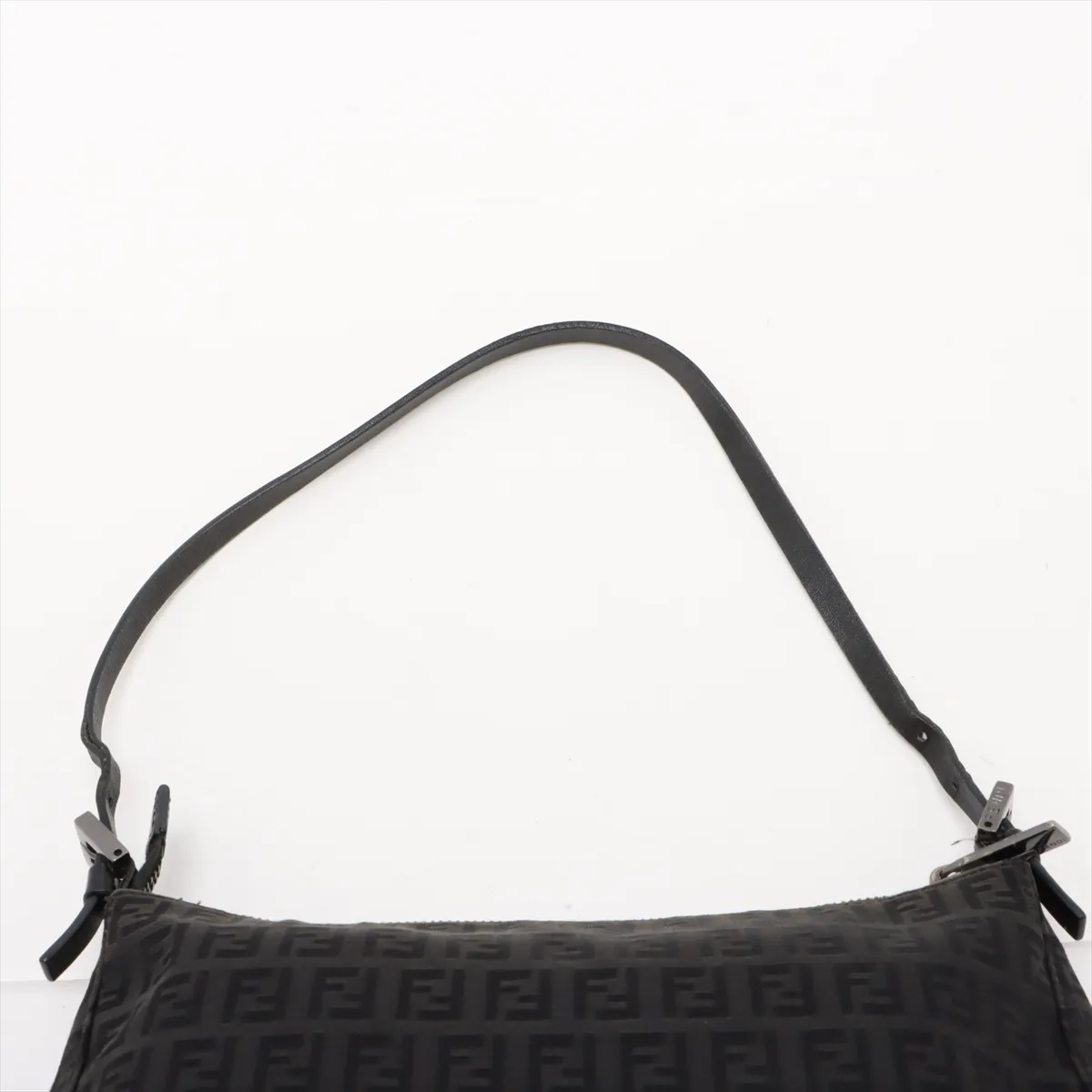 Zucchino Canvas x Leather Handbag, Gray x Black — view 6