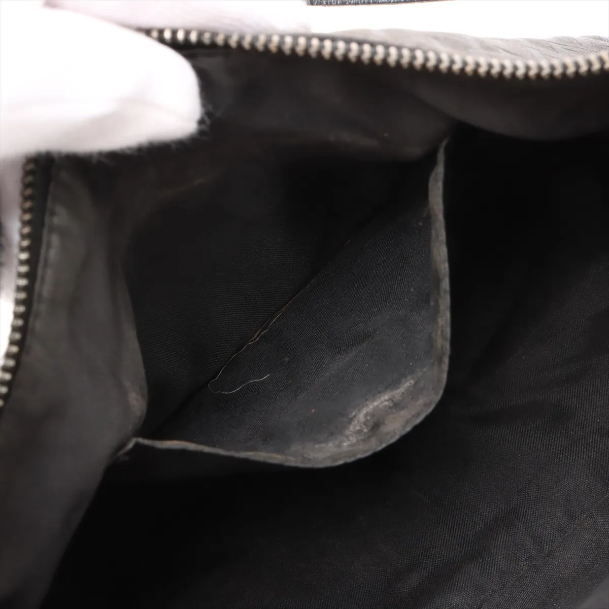 Zucchino Canvas x Leather Handbag, Gray x Black — view 8