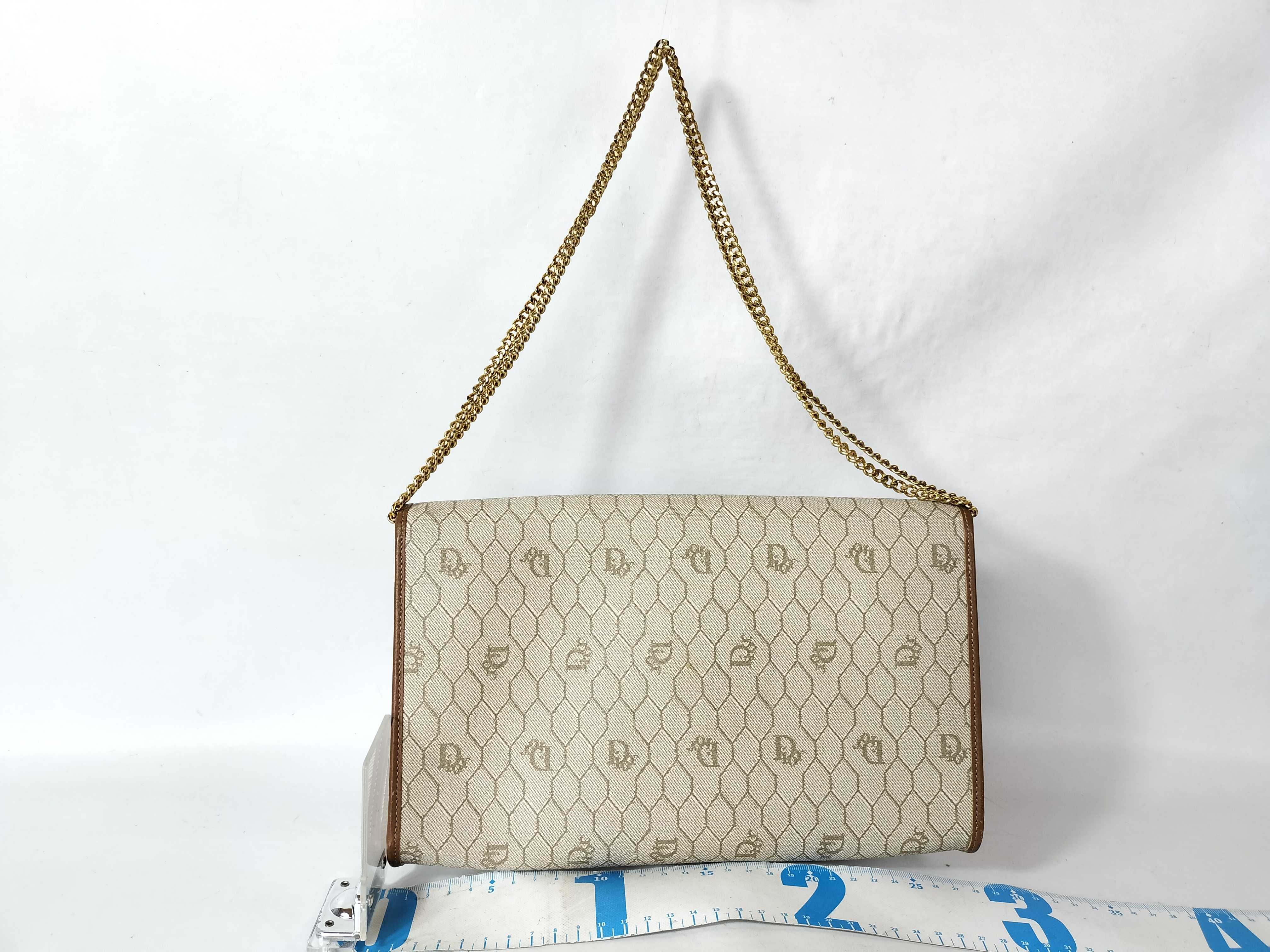 Honeycomb Shoulder Bag, PVC Leather, Brown Shoulder Bag — view 2