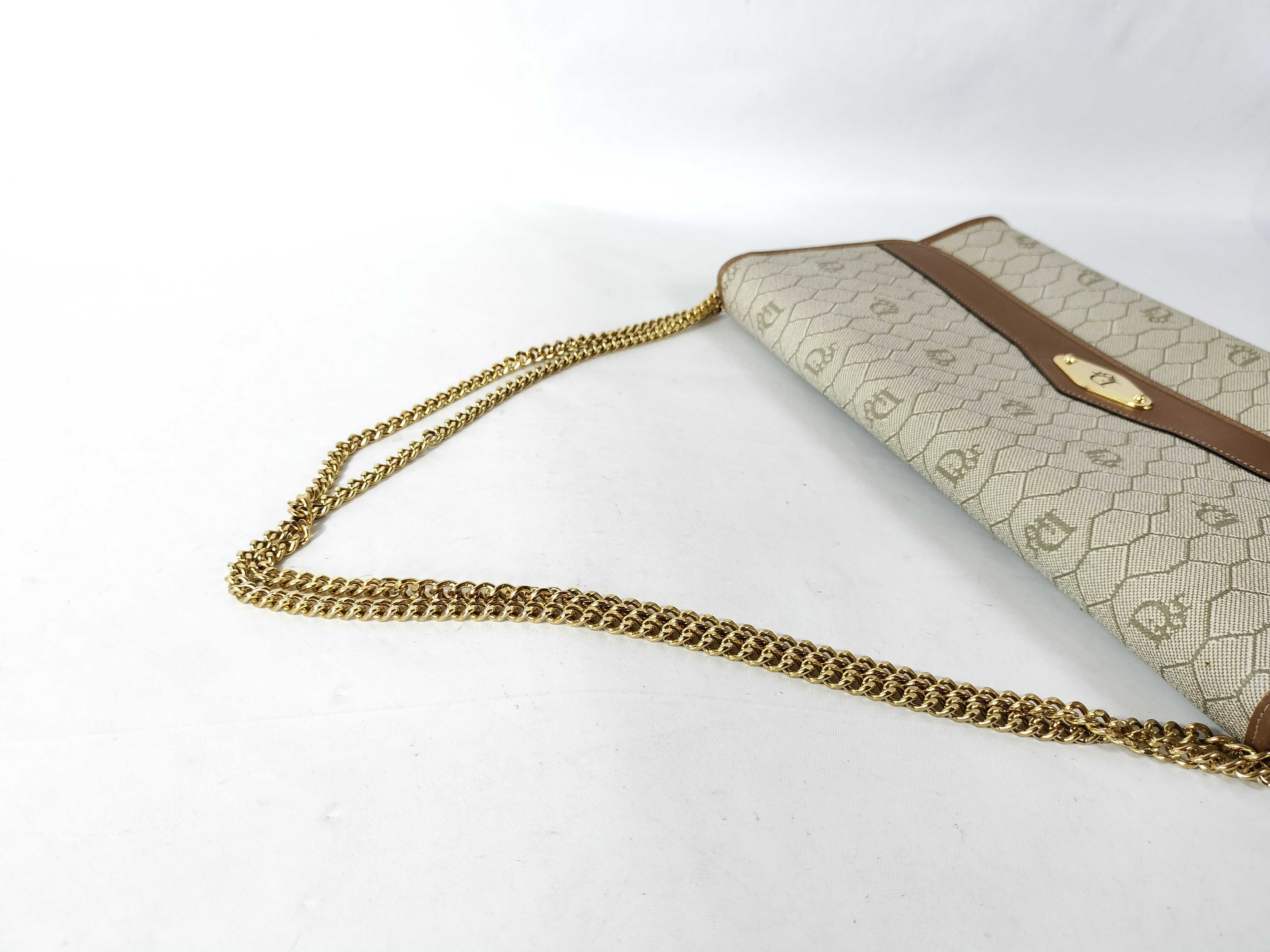 Honeycomb Shoulder Bag, PVC Leather, Brown Shoulder Bag — view 3
