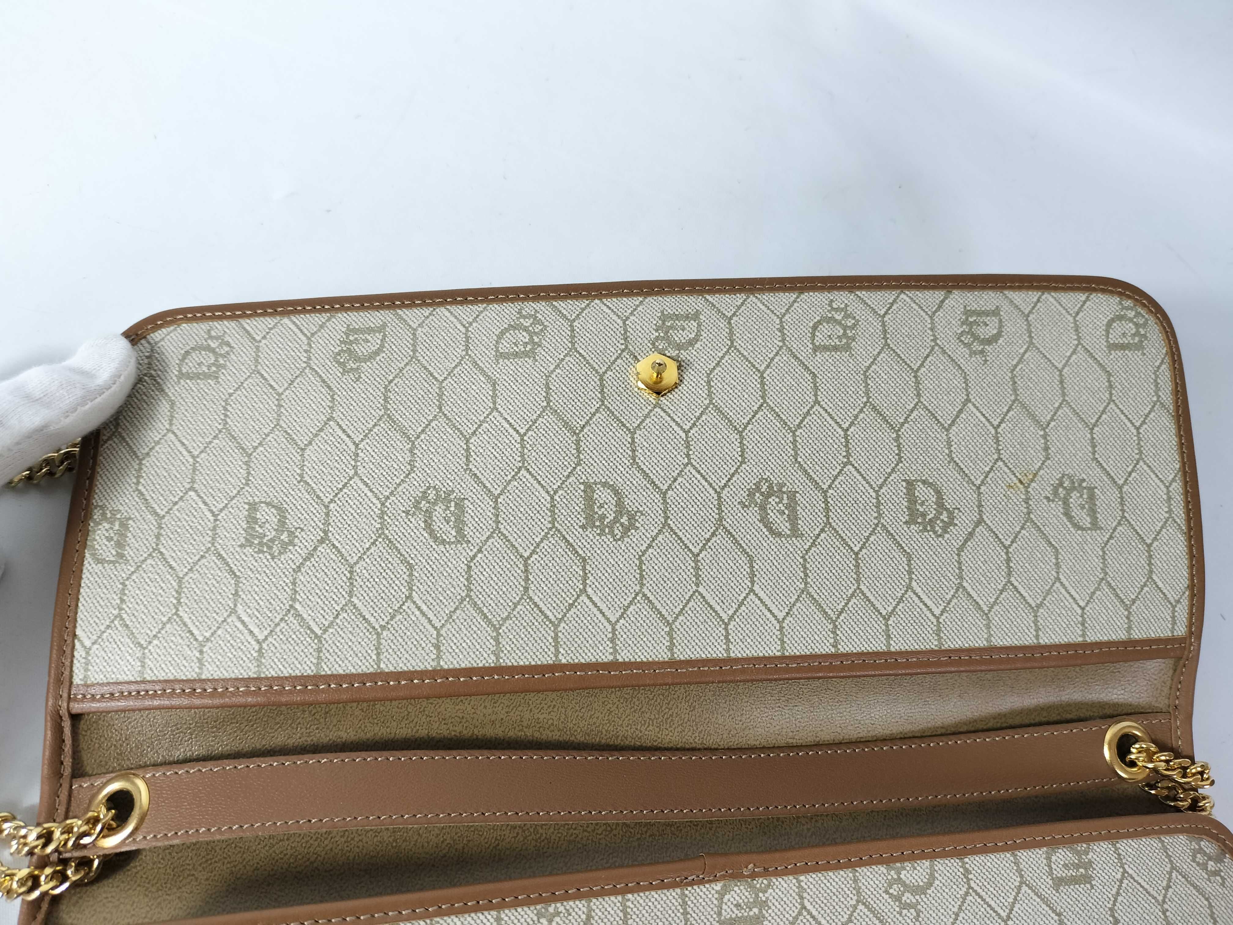 Honeycomb Shoulder Bag, PVC Leather, Brown Shoulder Bag — view 8