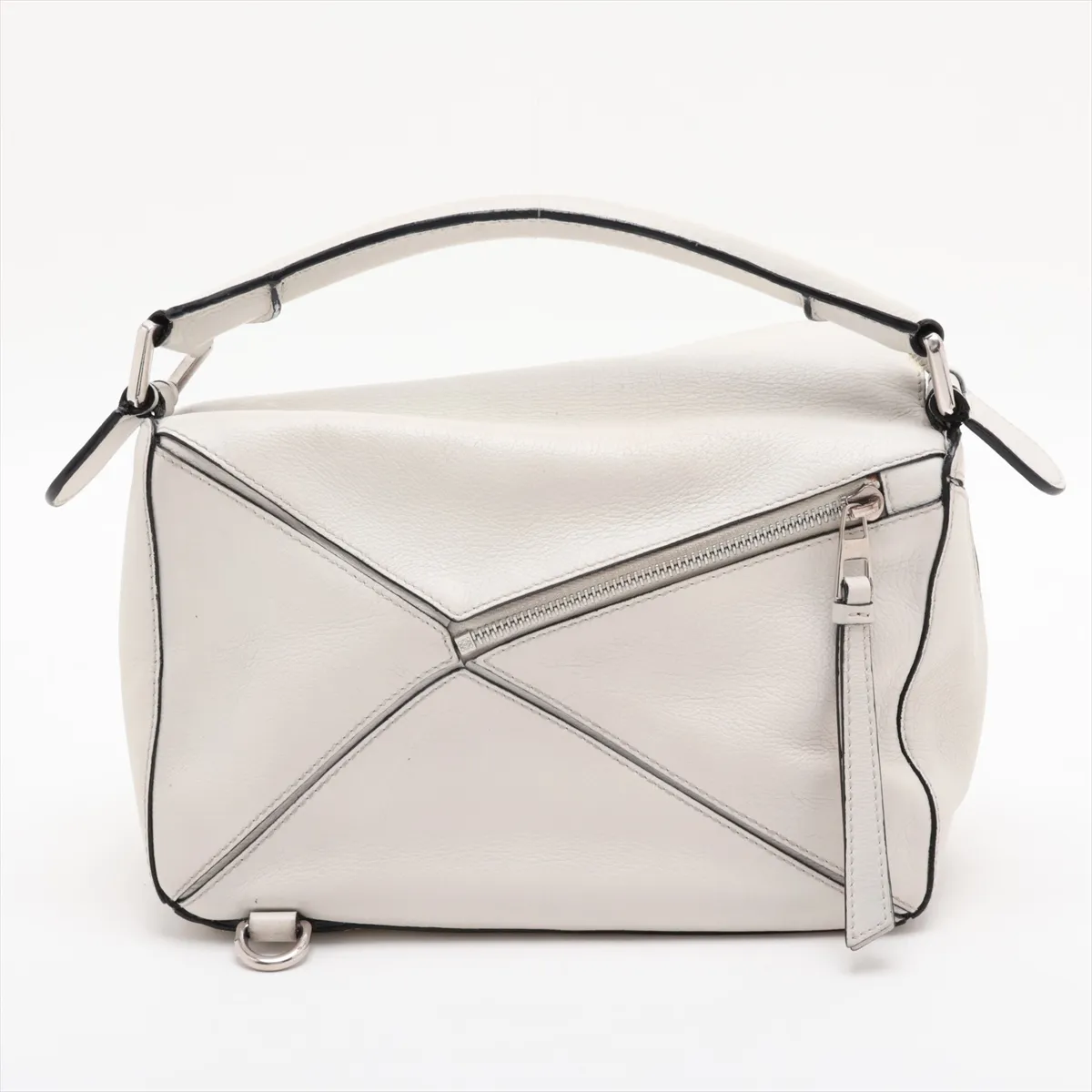 Puzzle Bag Small Leather 2-Way Handbag White (with aftermarket parts) — view 2