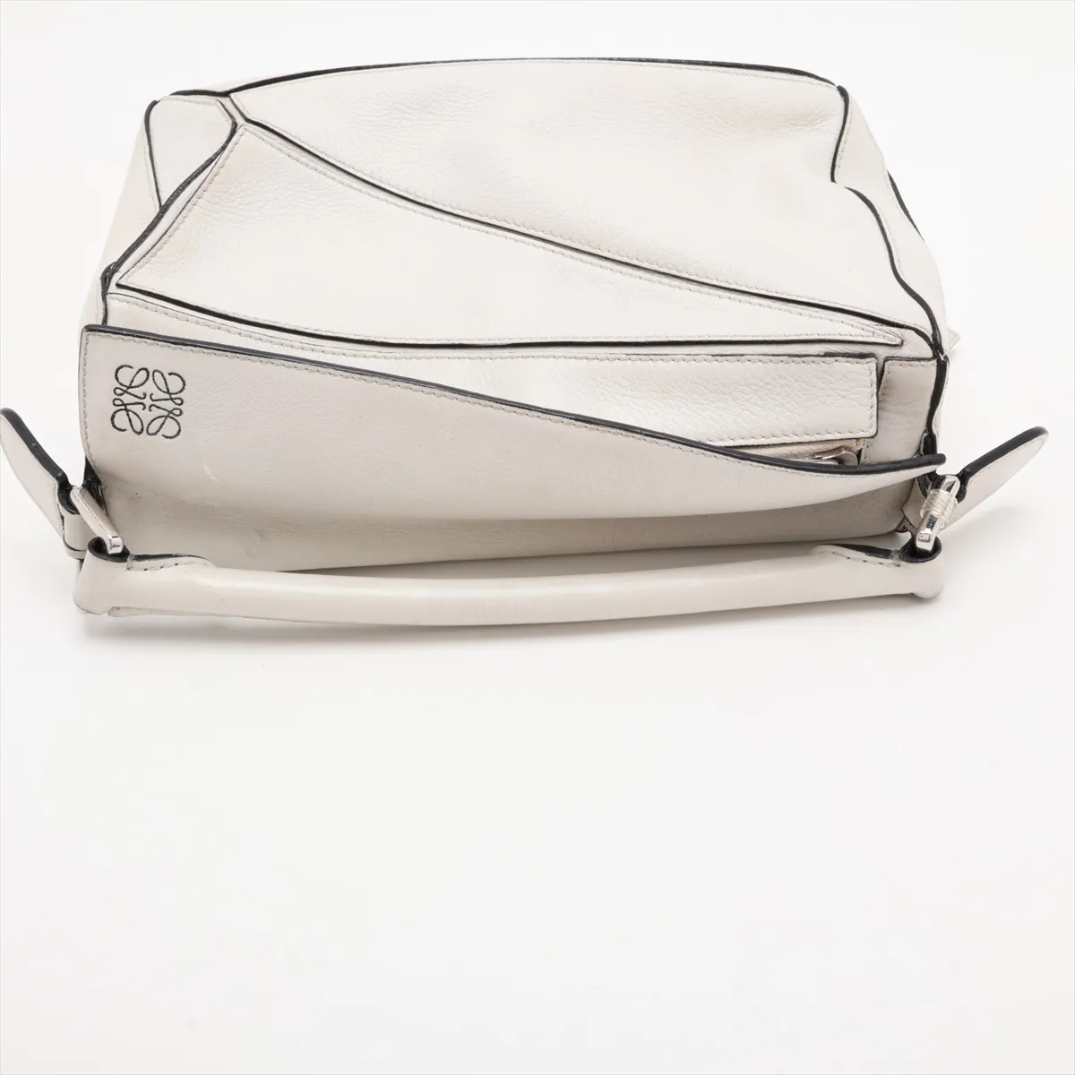 Puzzle Bag Small Leather 2-Way Handbag White (with aftermarket parts) — view 5