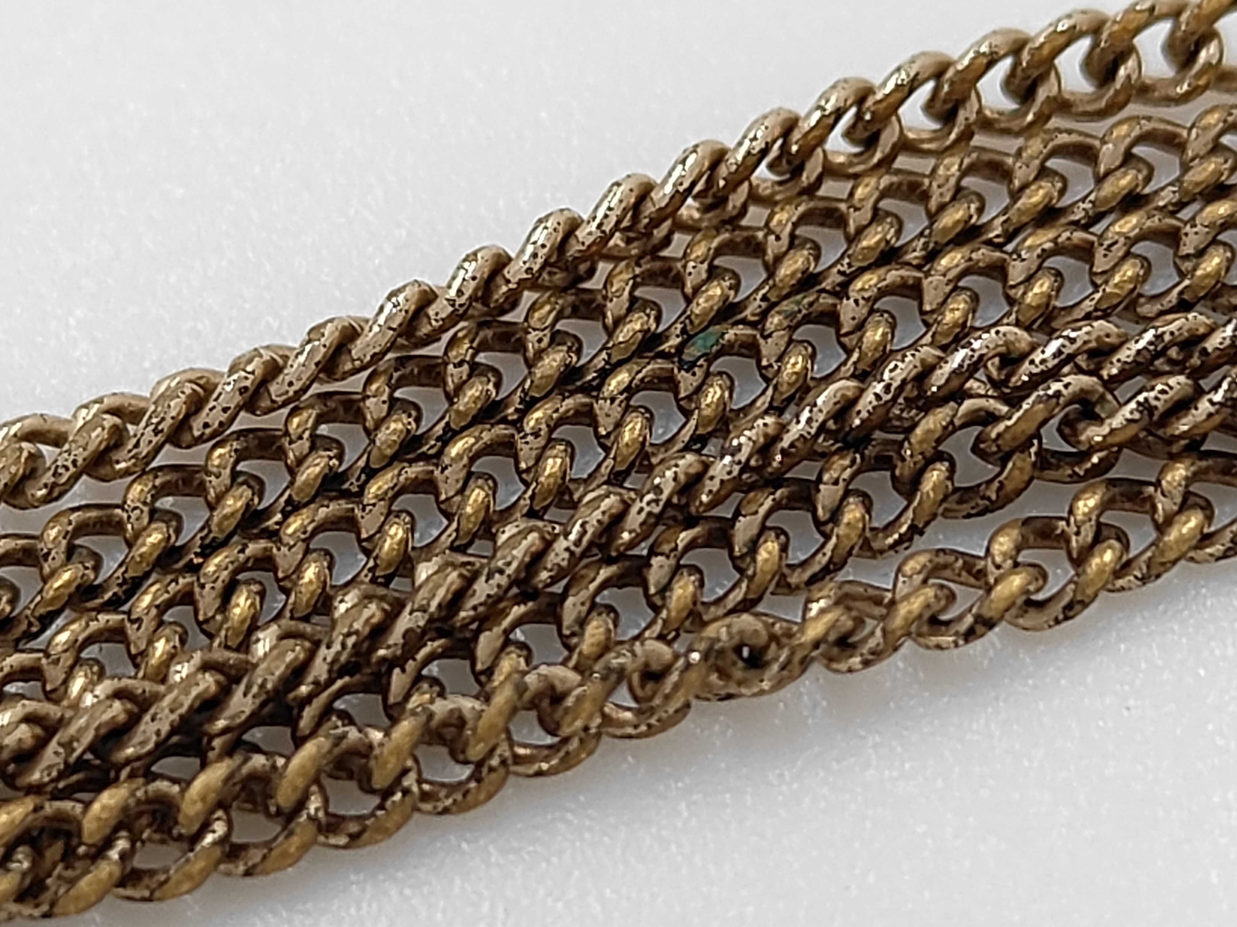 Coco Mark Rhinestone Gold Necklace — view 4