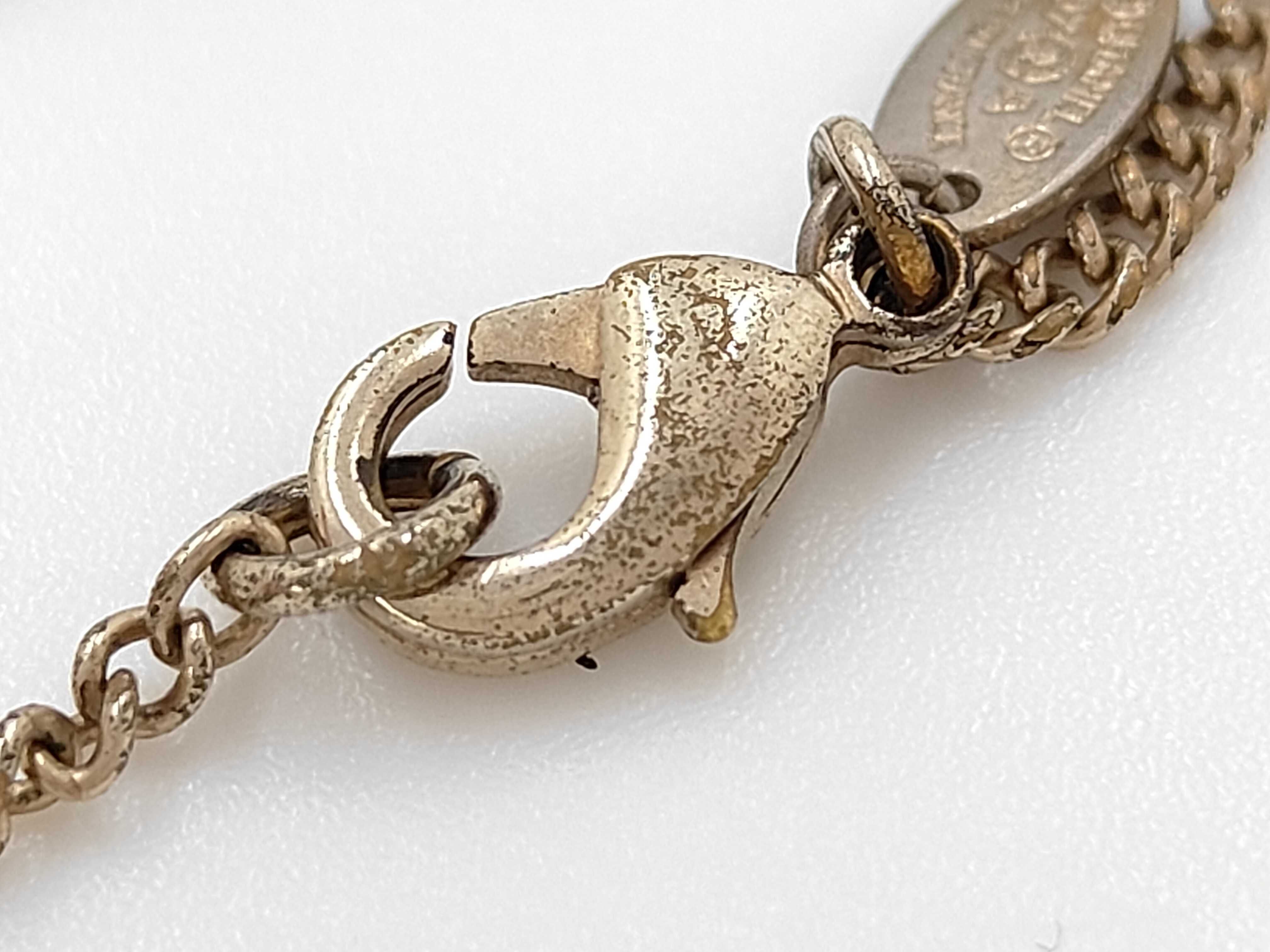 Coco Mark Rhinestone Gold Necklace — view 5