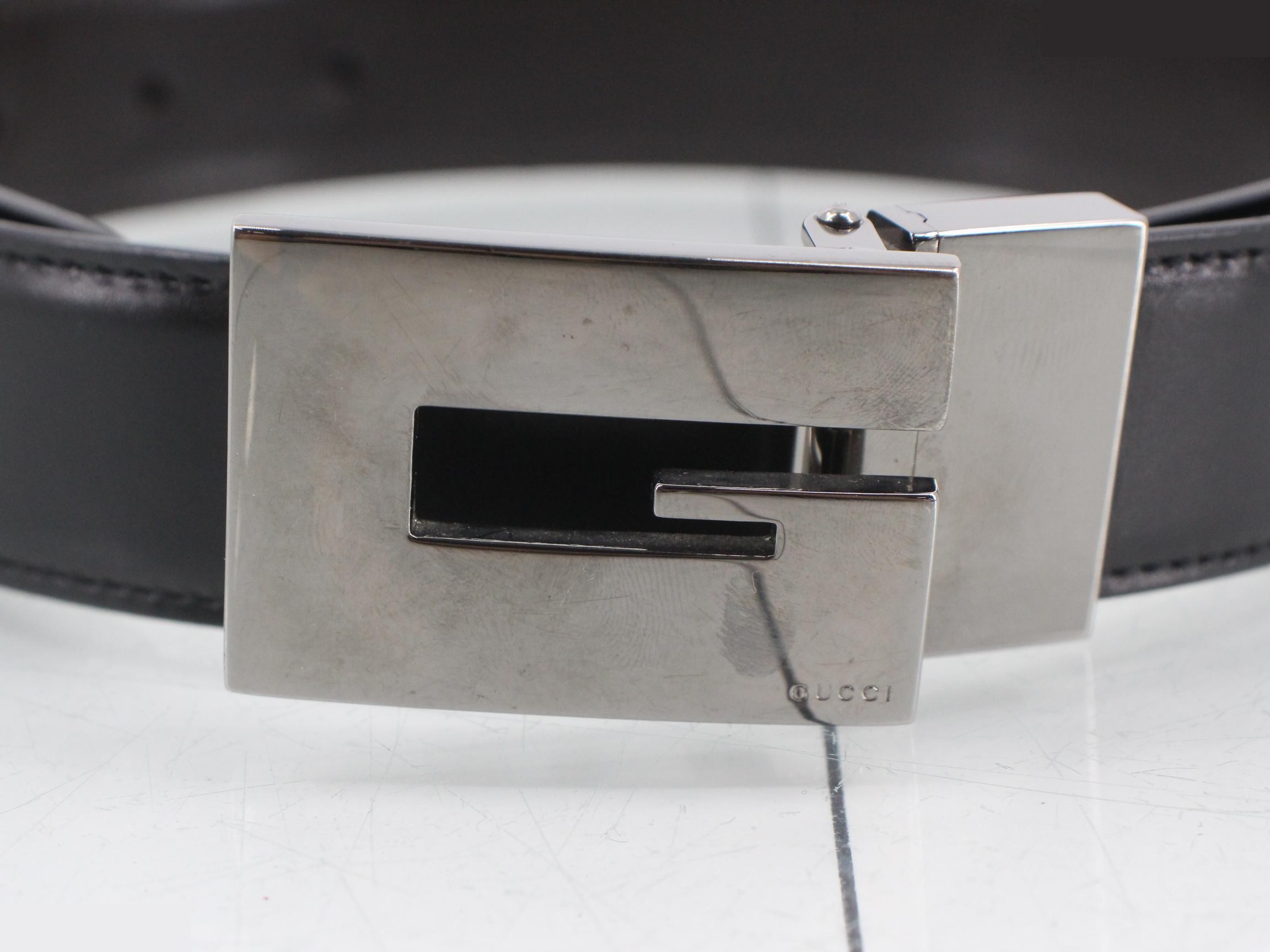 Leather belt (square G buckle) — view 3
