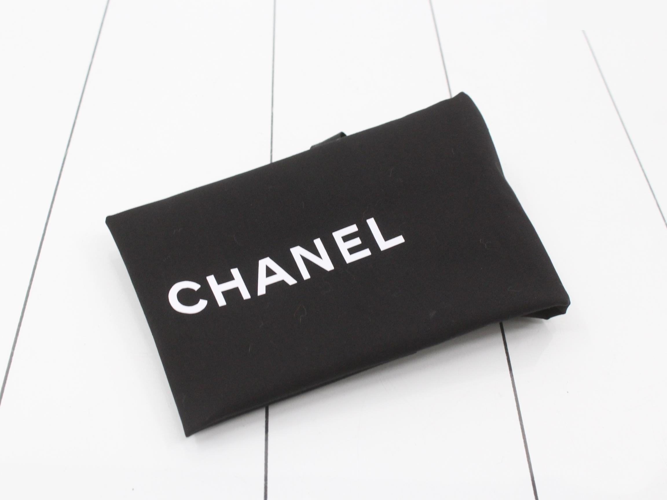 Preppy Coco Small Flap Caviar Black Gold Hardware Dust Bag — view 7