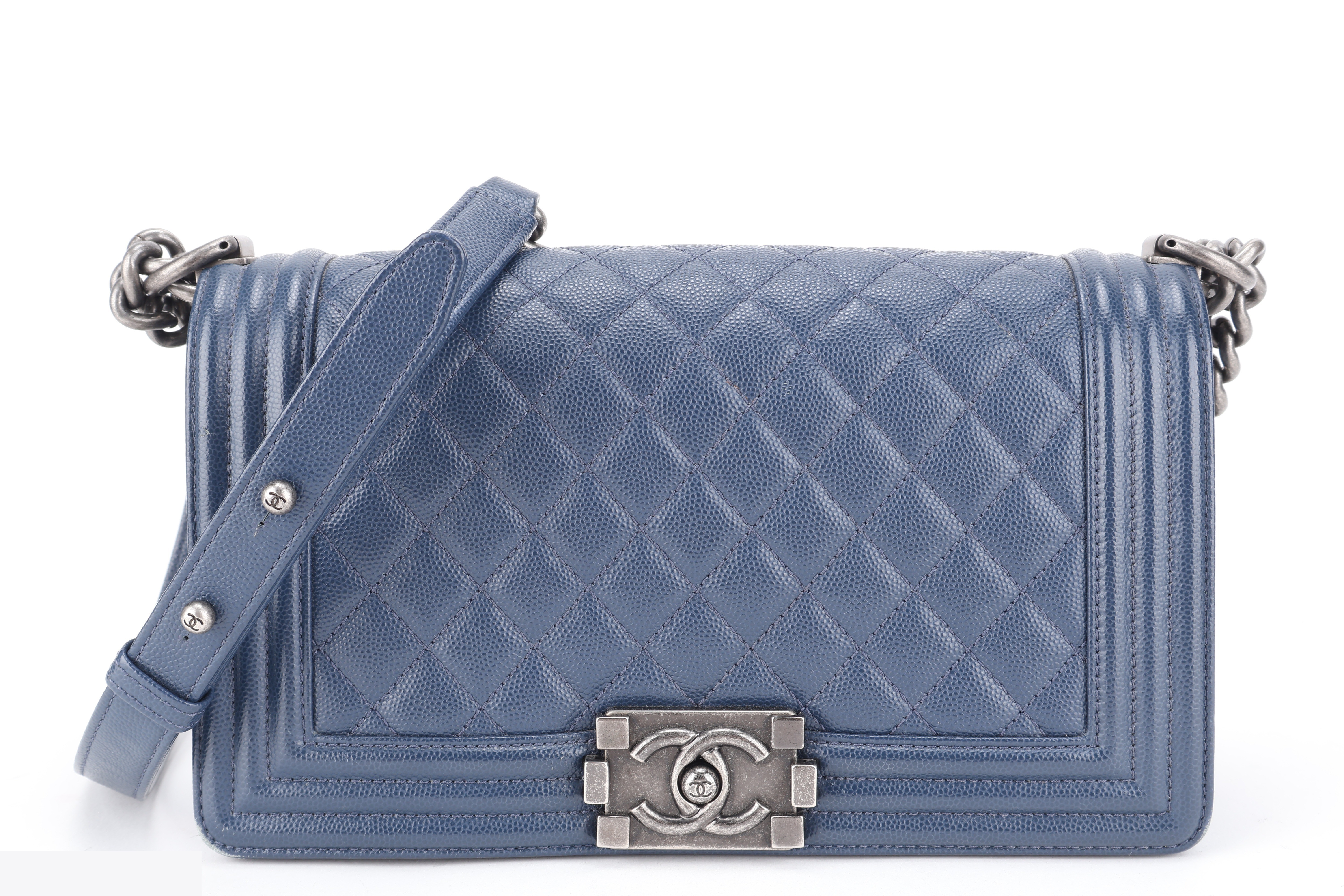 LEBOY MEDIUM NAVY BLUE CAVIAR RHW