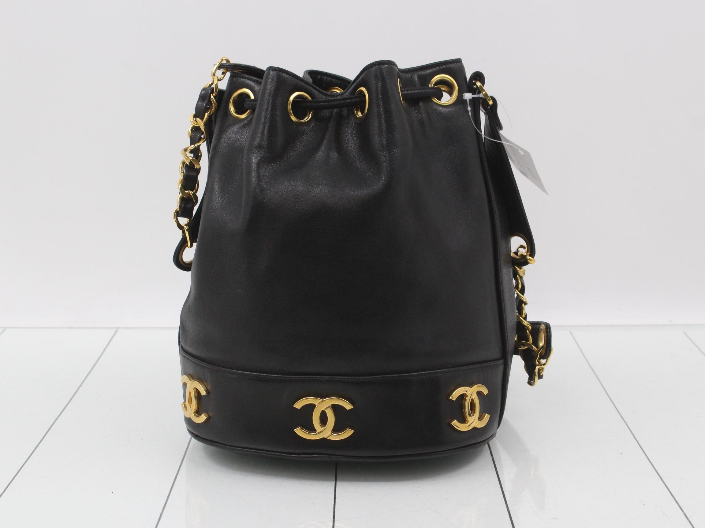Lambskin Triple Coco Drawstring Bag — view 2