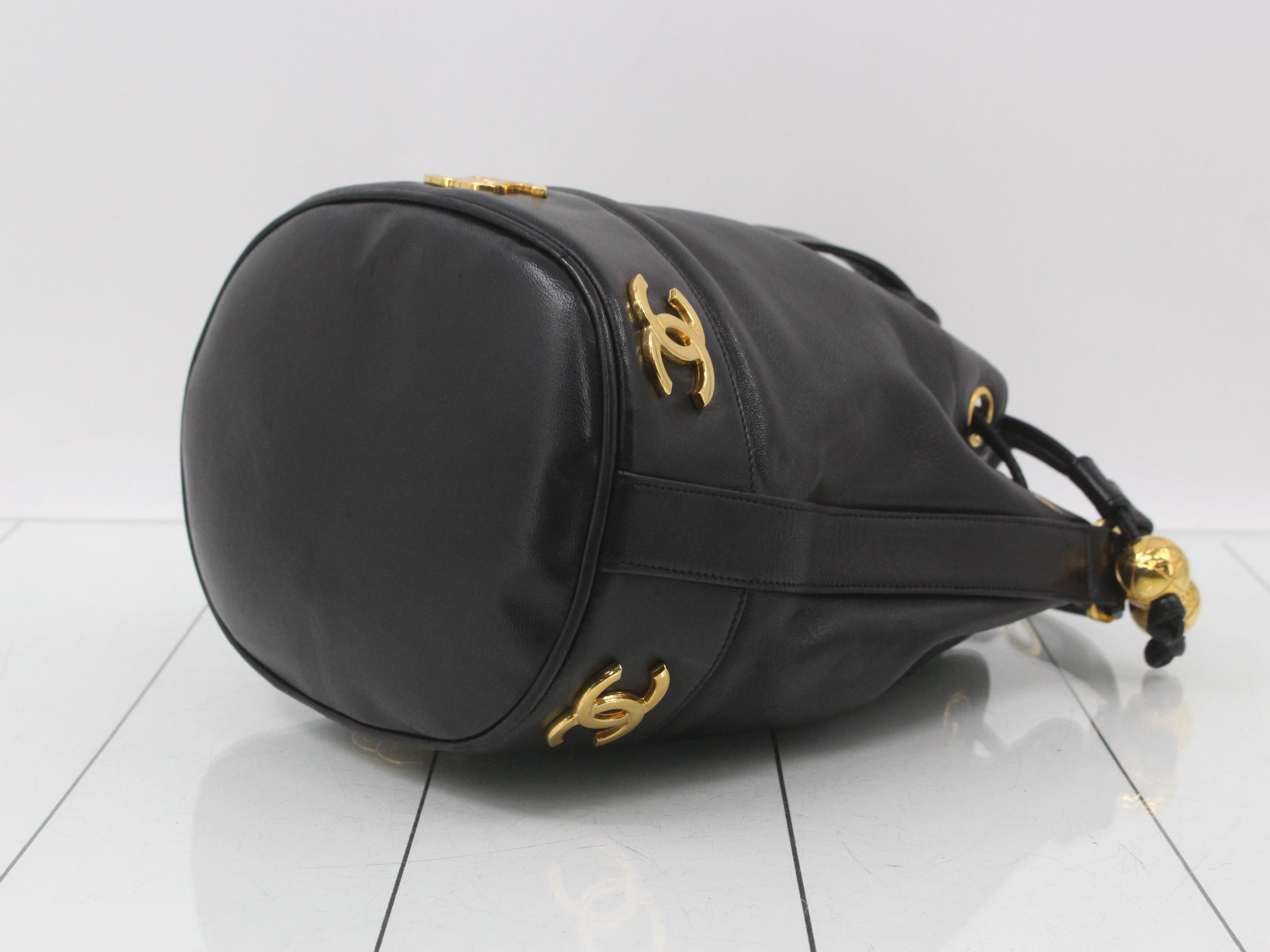 Lambskin Triple Coco Drawstring Bag — view 6