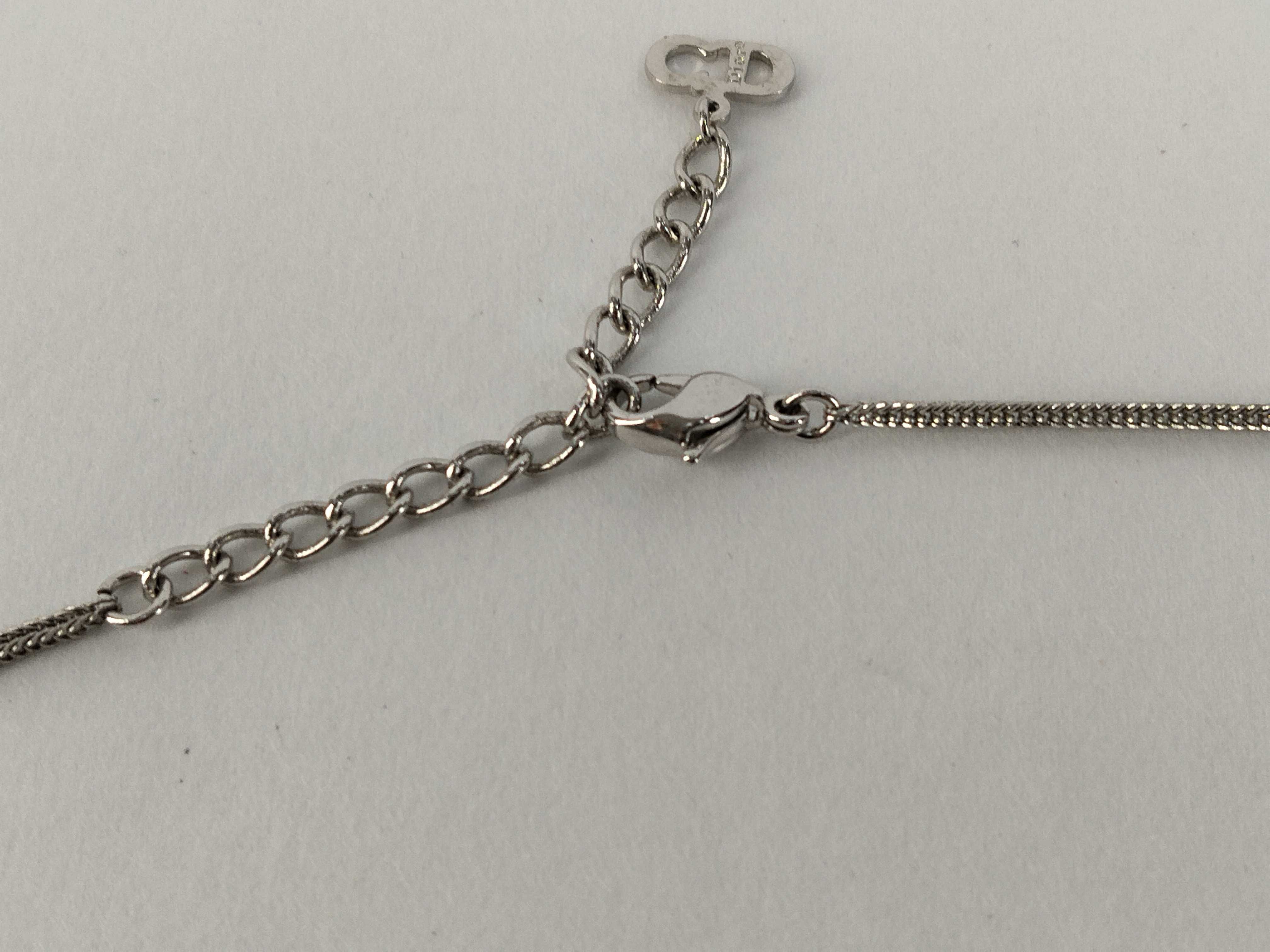 CD Logo Rhinestone Necklace — view 3