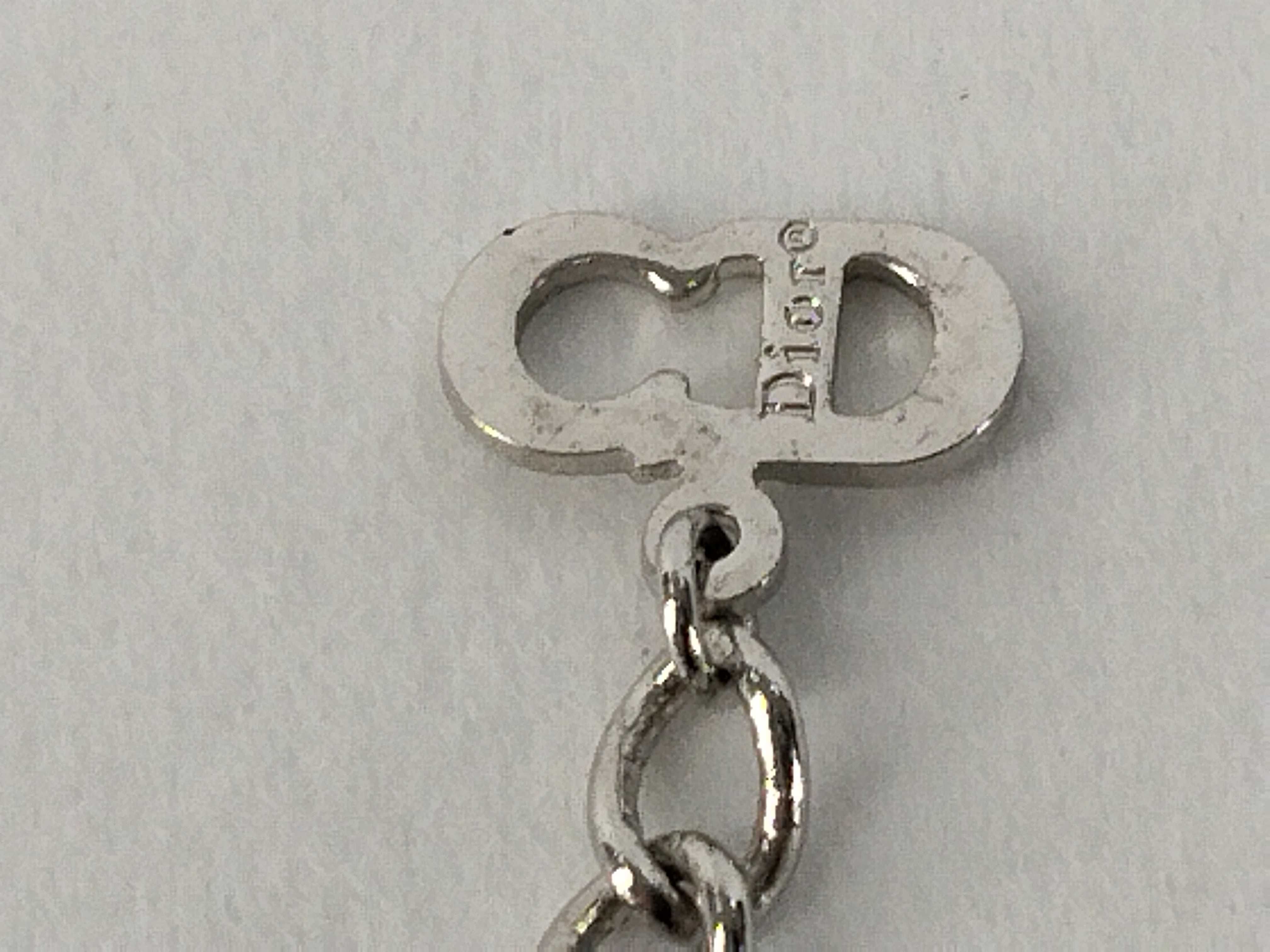 CD Logo Rhinestone Necklace — view 4