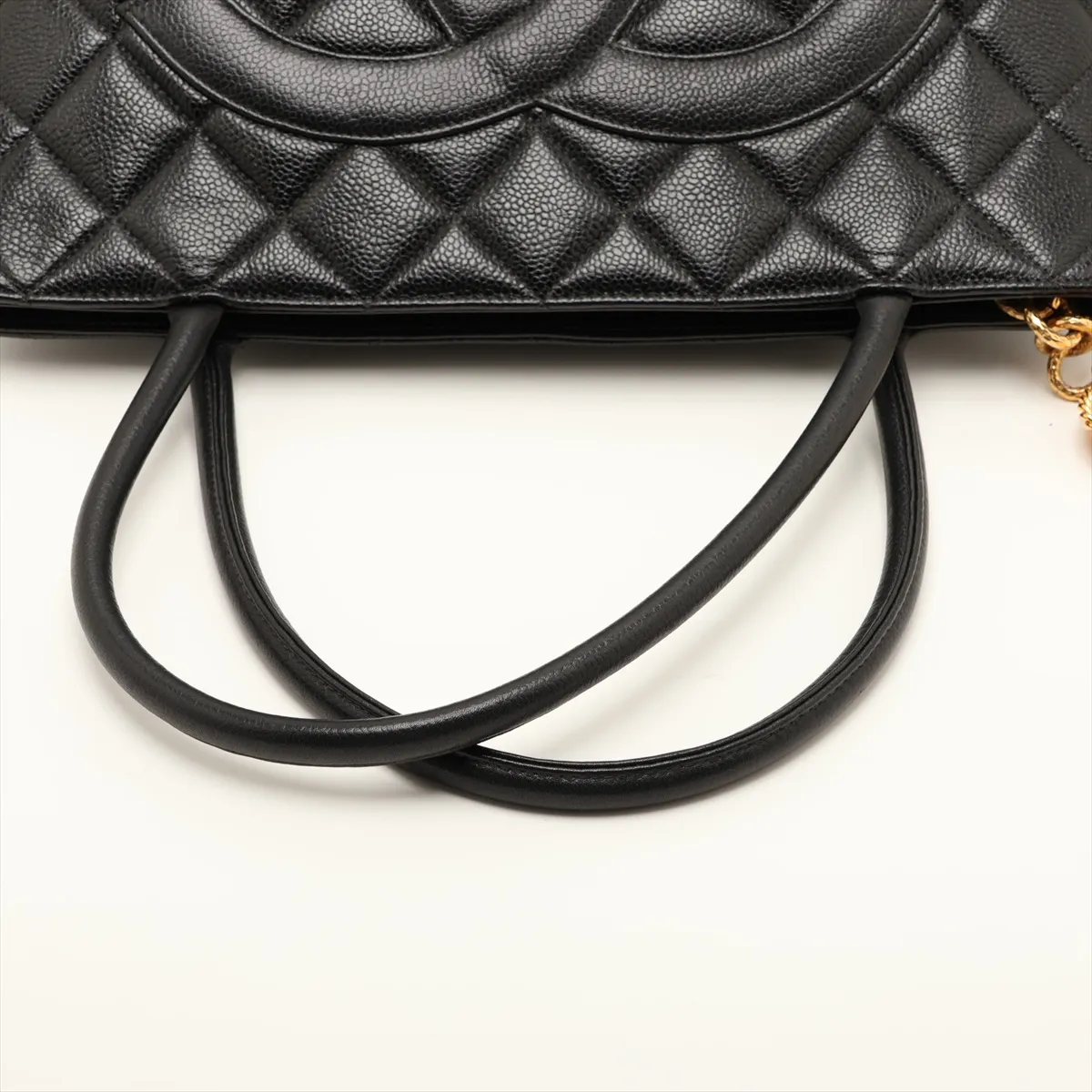 Reissue Caviar Skin Tote Bag, Black with Gold Hardware, 4780835, Series 4 — view 5
