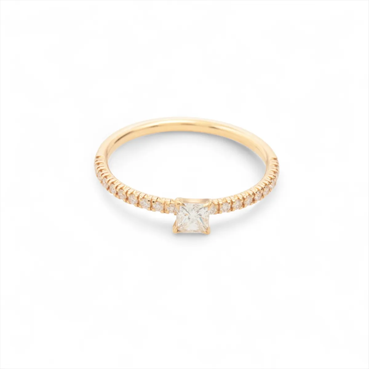 Etincelle de Cartier Half Eternity Diamond Ring 750 (Yellow Gold) 1.4g 50 483ABG Princess