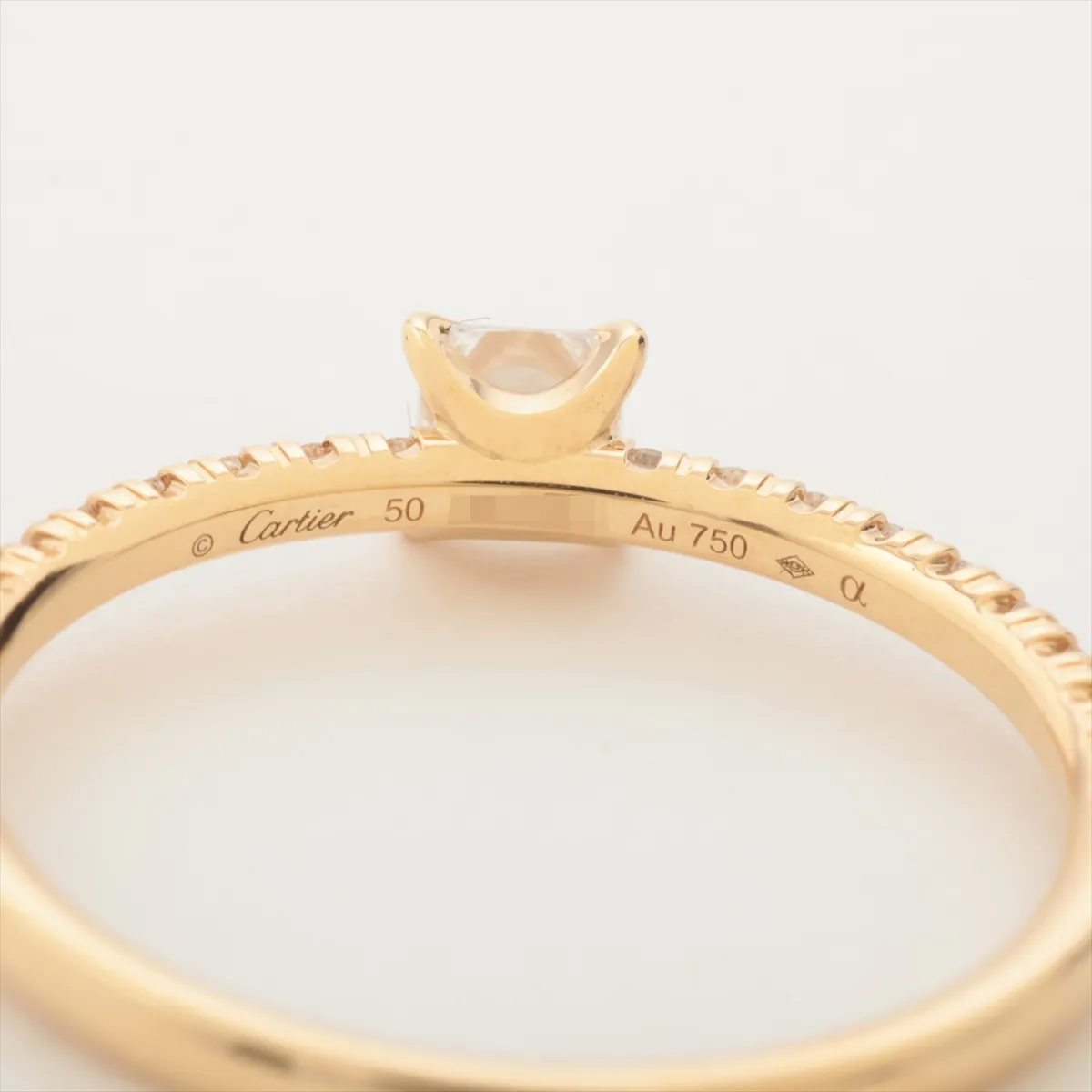 Etincelle de Cartier Half Eternity Diamond Ring 750 (Yellow Gold) 1.4g 50 483ABG Princess — view 3