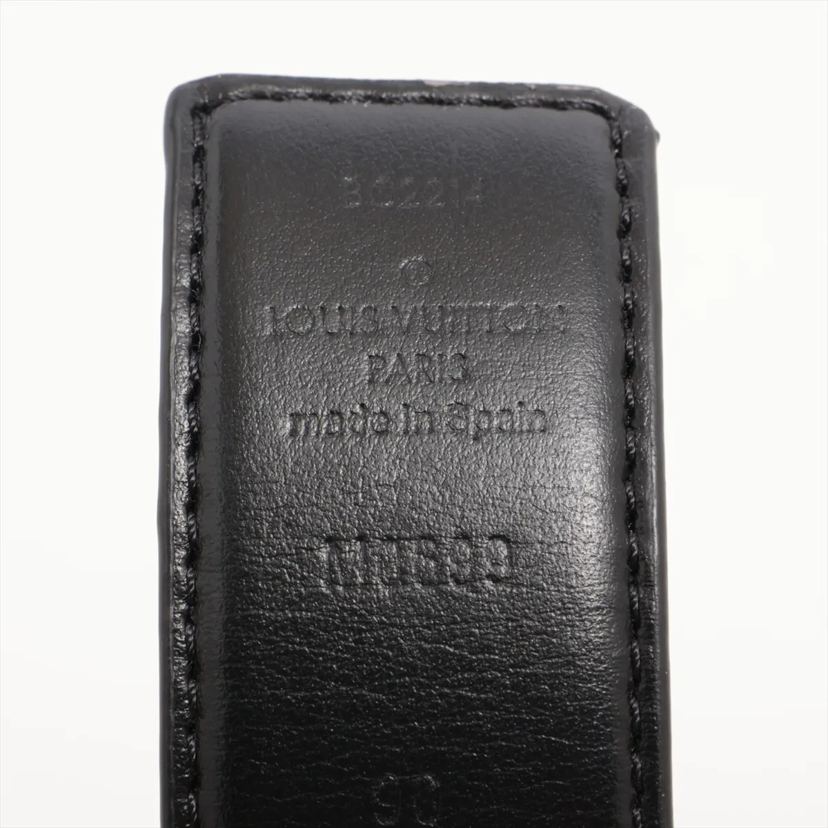 M0699 Belt Pretty LV30MM Reversible BC2214 Belt 90 PVC x Leather Black x Brown Thread — view 5