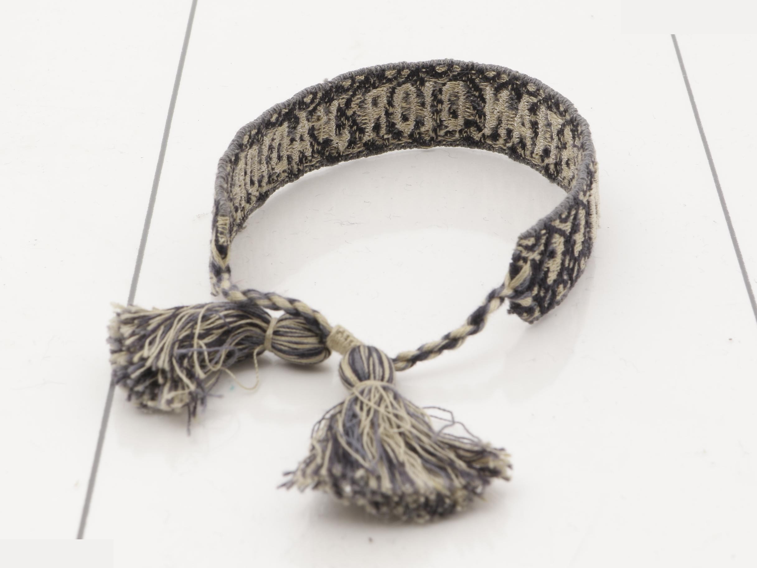 J'Adior friendship bracelet, navy, cotton — view 2