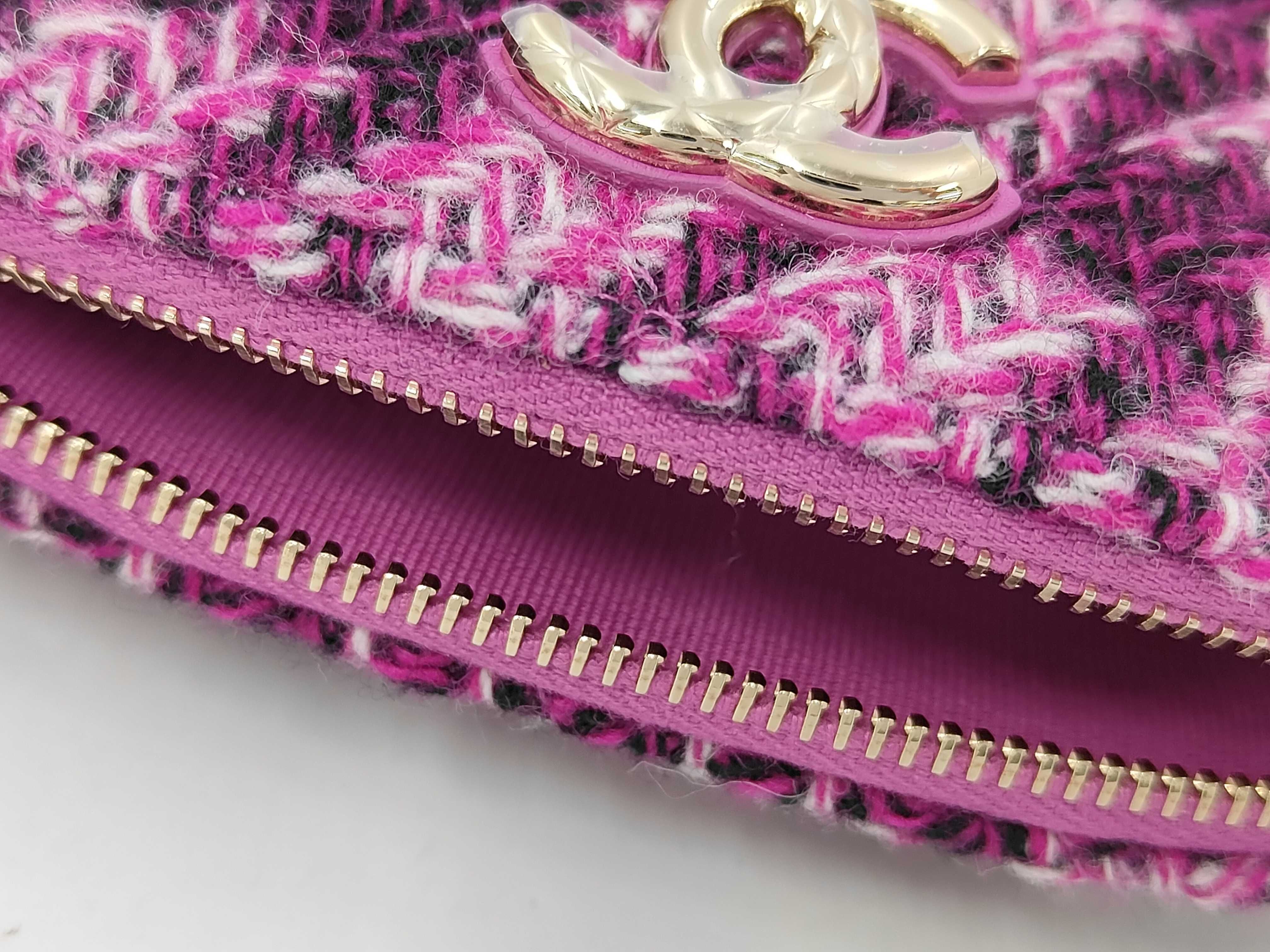 Coco Mark Tweed Shoulder Bag (with sticker) — view 11