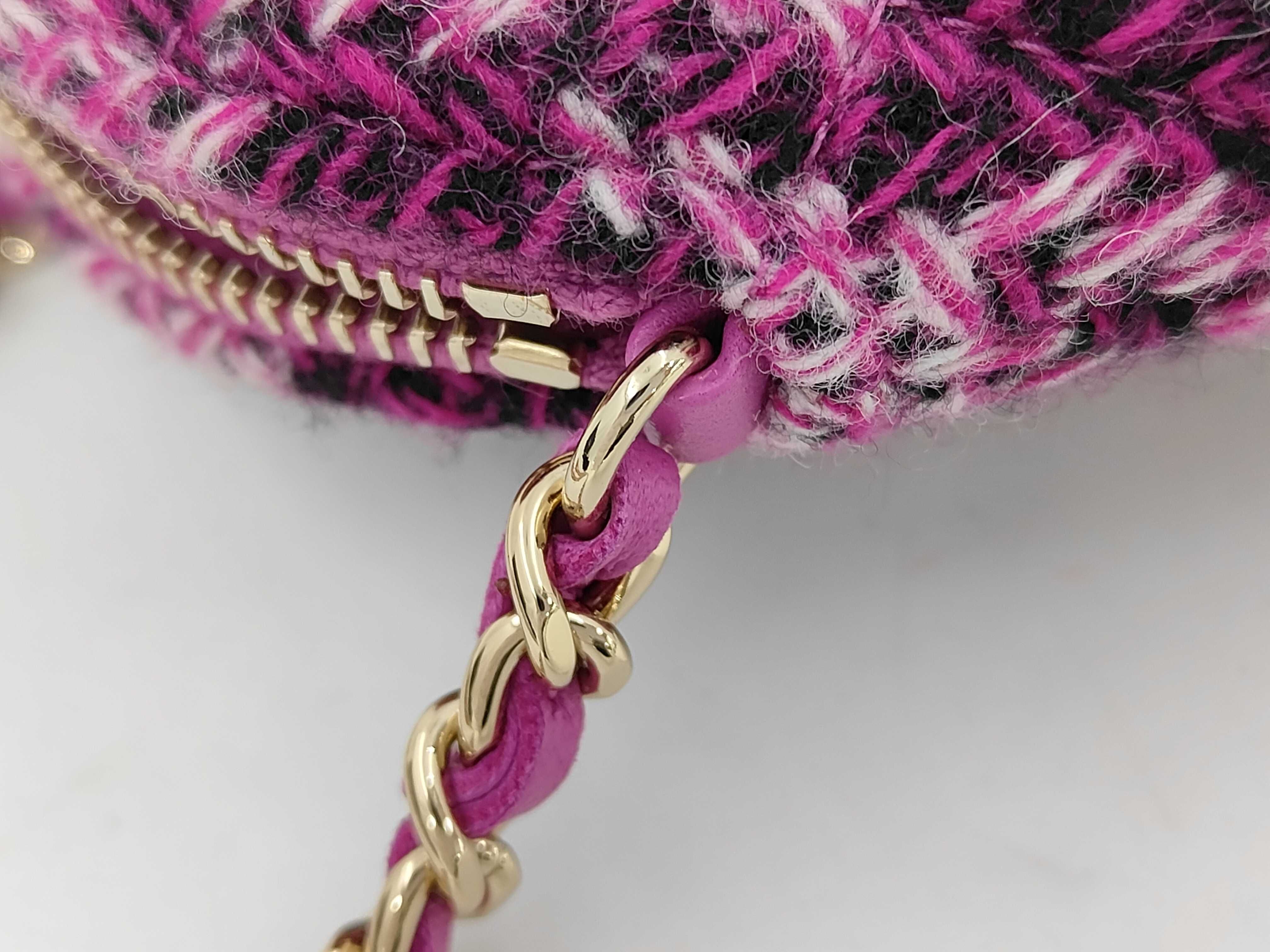 Coco Mark Tweed Shoulder Bag (with sticker) — view 7