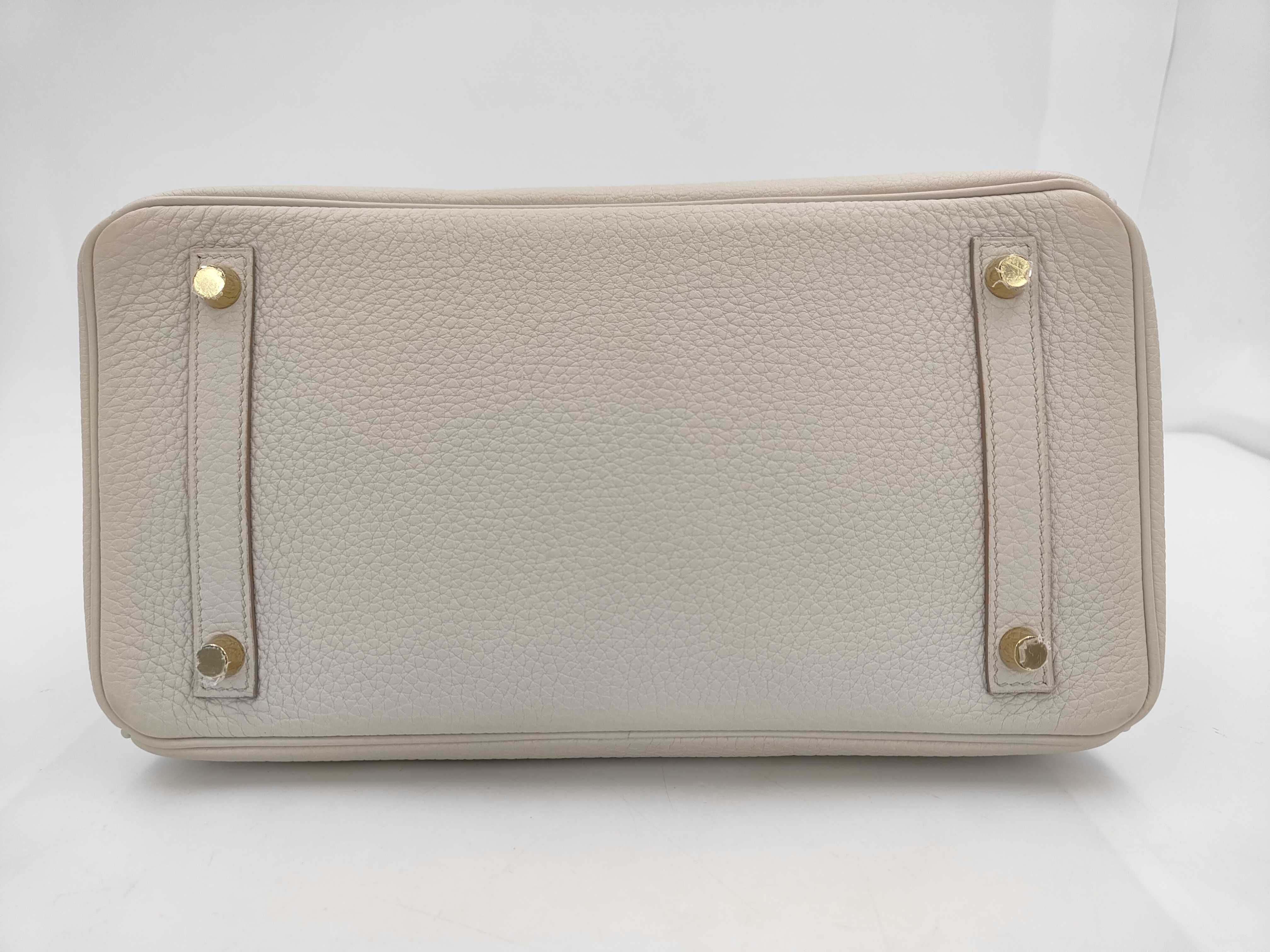 Birkin 30 Togo Leather Handbag, Craie Leather, Gold Hardware, Z Stamp — view 3