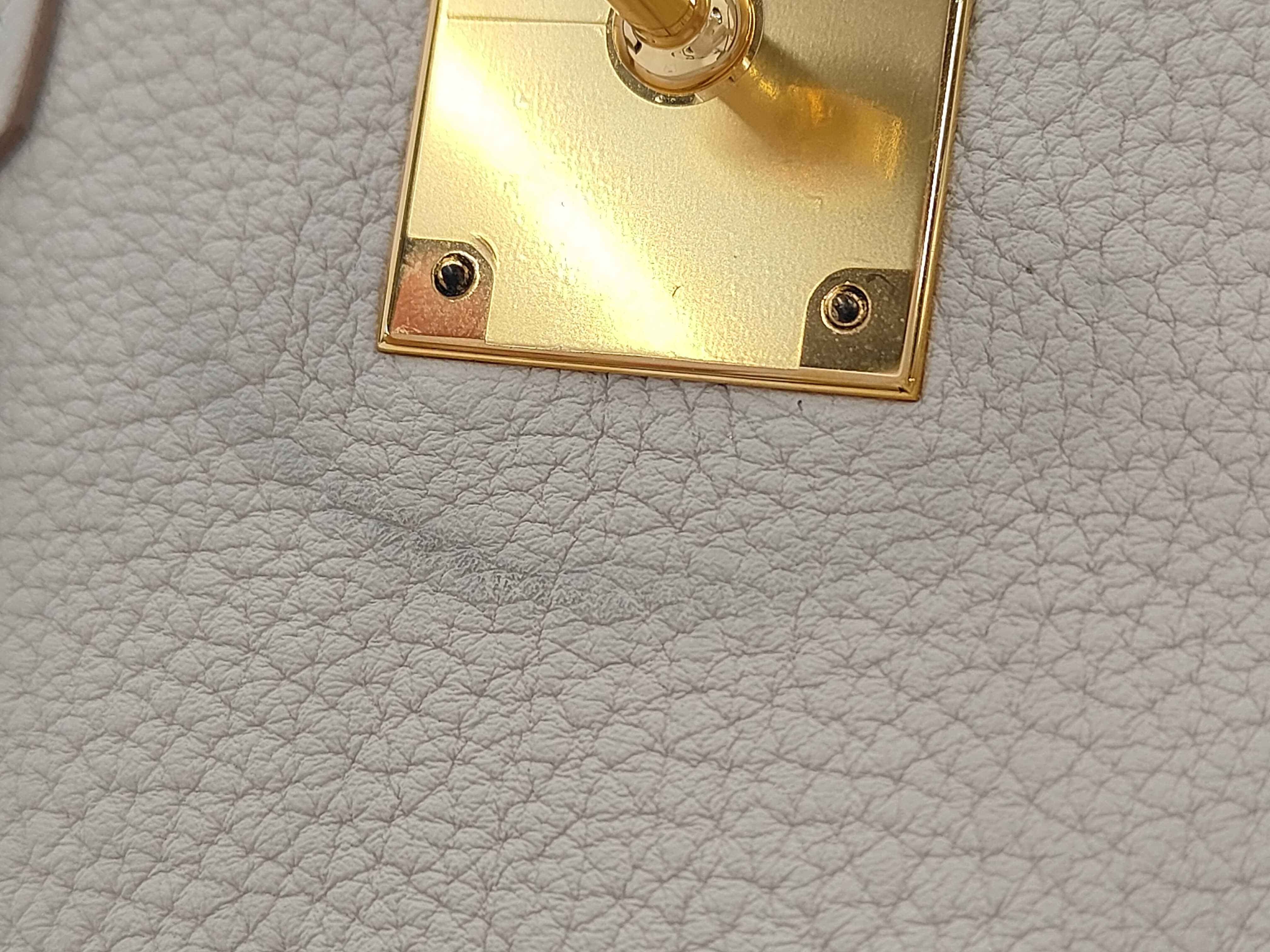 Birkin 30 Togo Leather Handbag, Craie Leather, Gold Hardware, Z Stamp — view 7